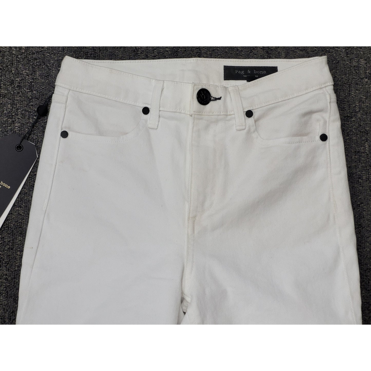 Rag & Bone White Cigarette Pants High Rise Women's Sz 25 NWT MSRP: $225