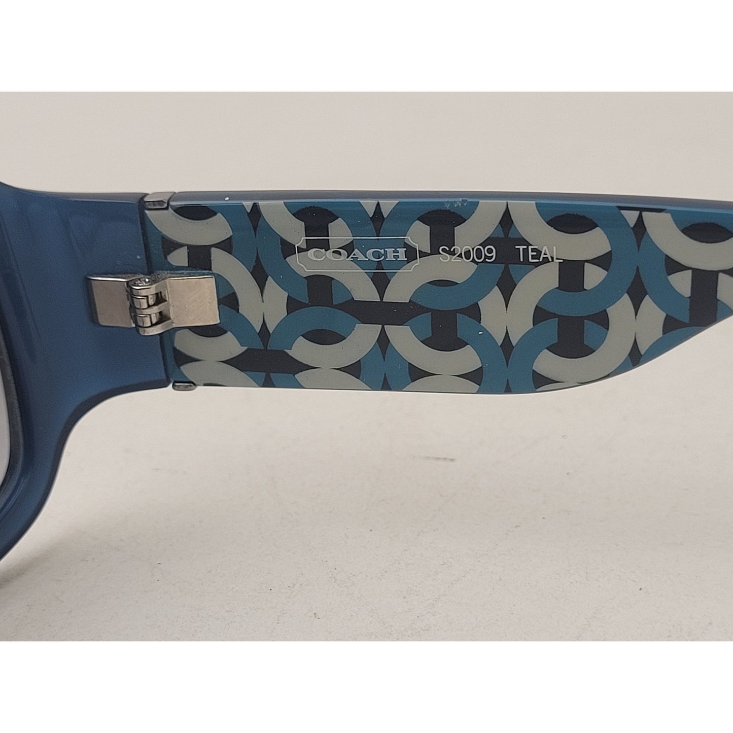 Y2K Coach S2009 Blue Logo Sunglasses w Case EUC