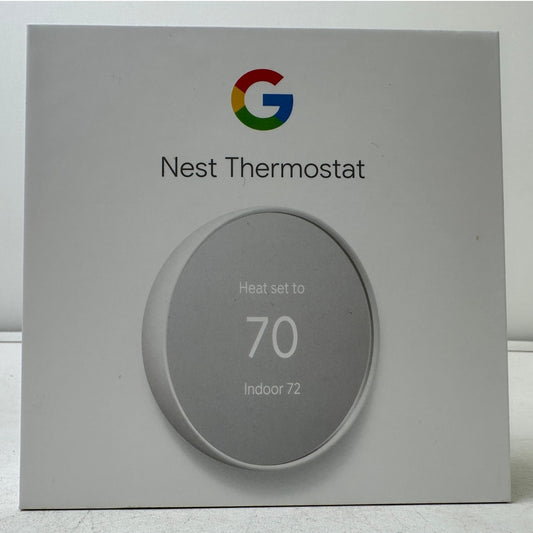 Google Nest Smart Programmable Wi-Fi Thermostat Snow White | New In Box