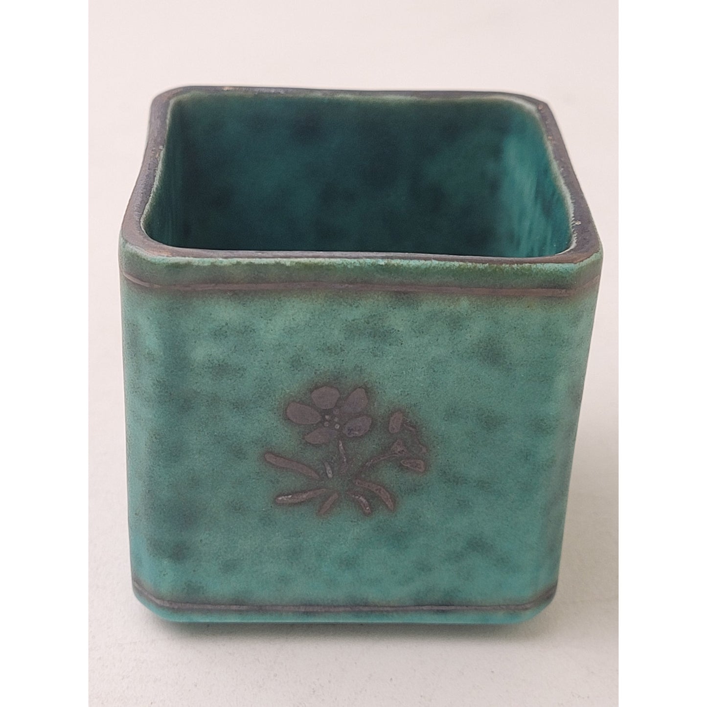 MCM Gustavsberg Argenta Toothpick Holder or Trinket Jar 2 1/8" Tall