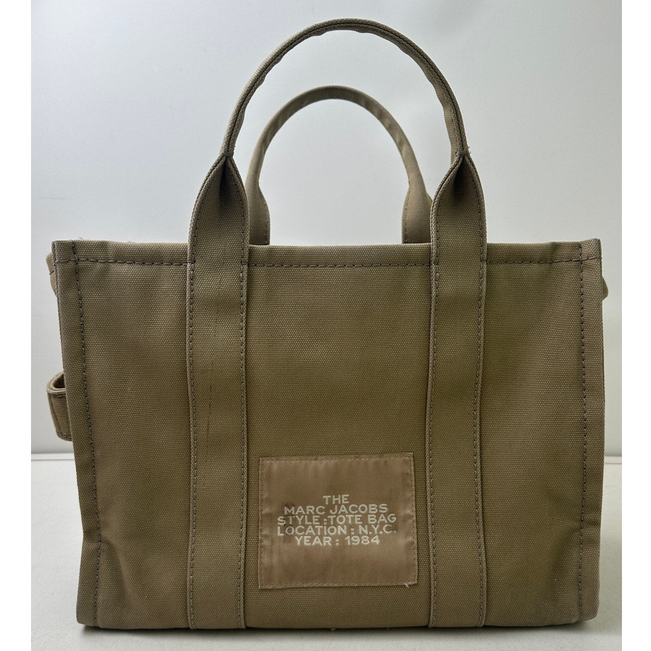 Marc Jacobs The Medium Tote Bag in Slate Green Canvas