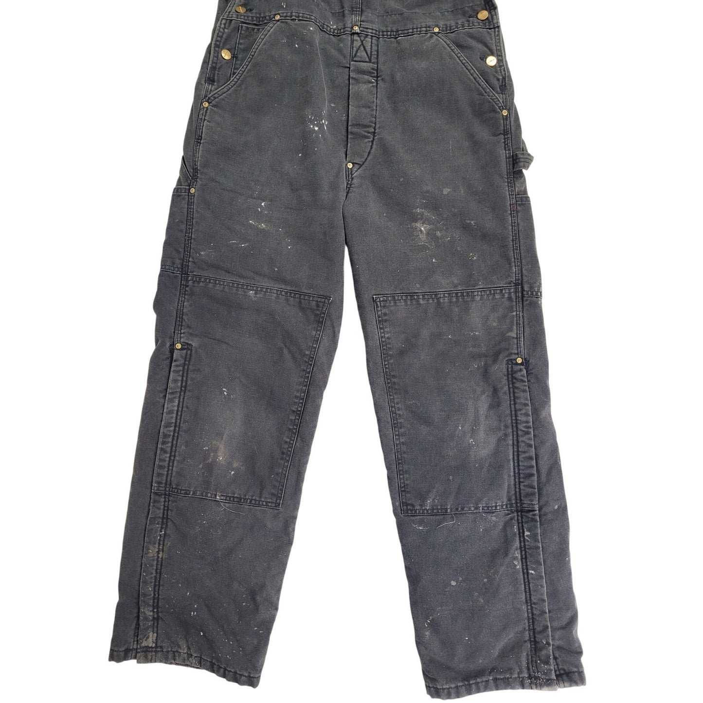 Carhartt Distressed Double Knee Bib Overalls Approx. Men's Sz 38" x 32"