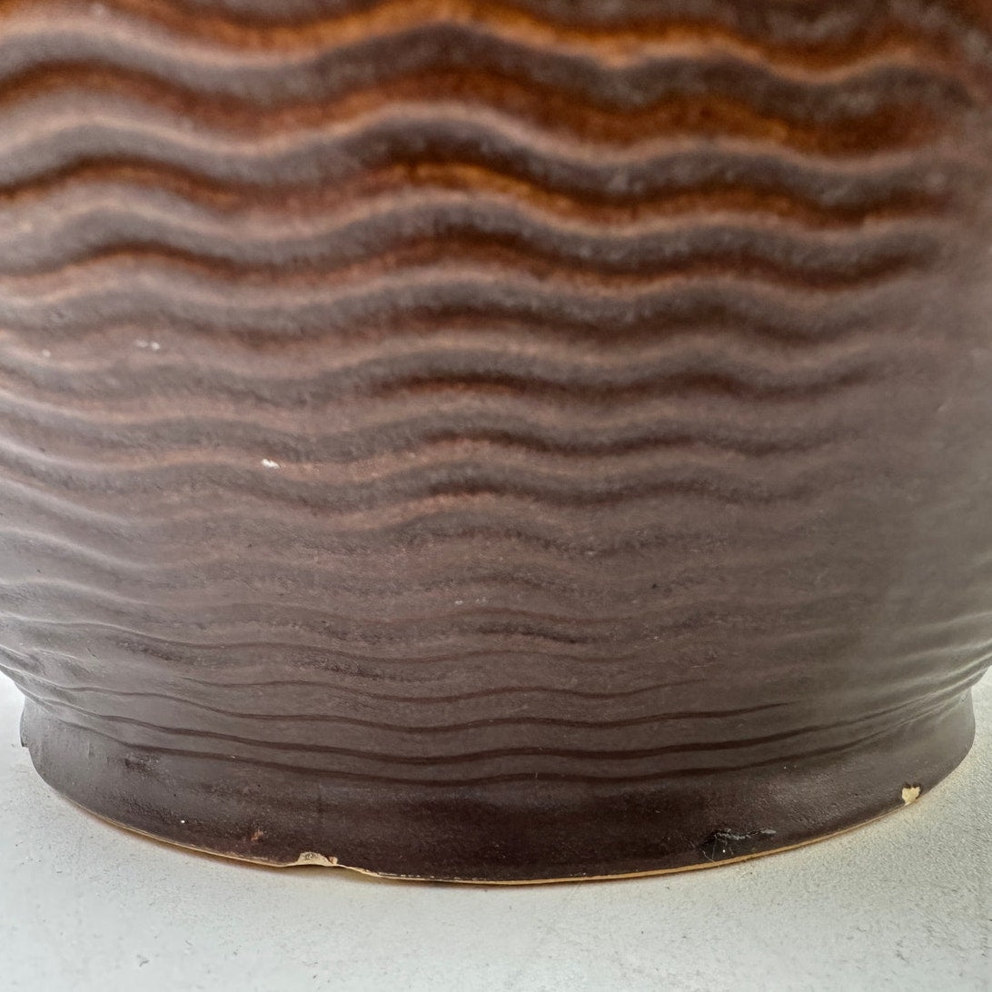 Vintage Roseville Freesia Art Orange Pottery Double-Handled Vase
