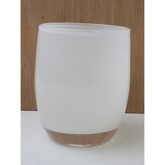 Glassybaby Handblown Glass Candle Holder Votive in White