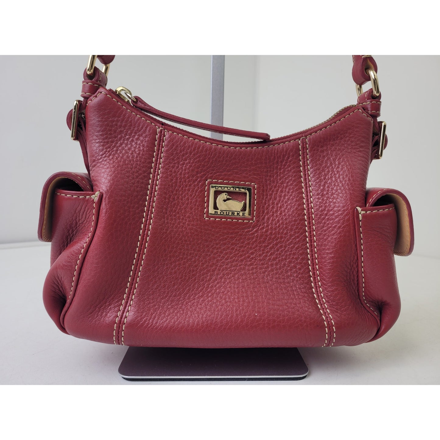Dooney & Bourke Red Pebble Leather Crossbody Small Bag