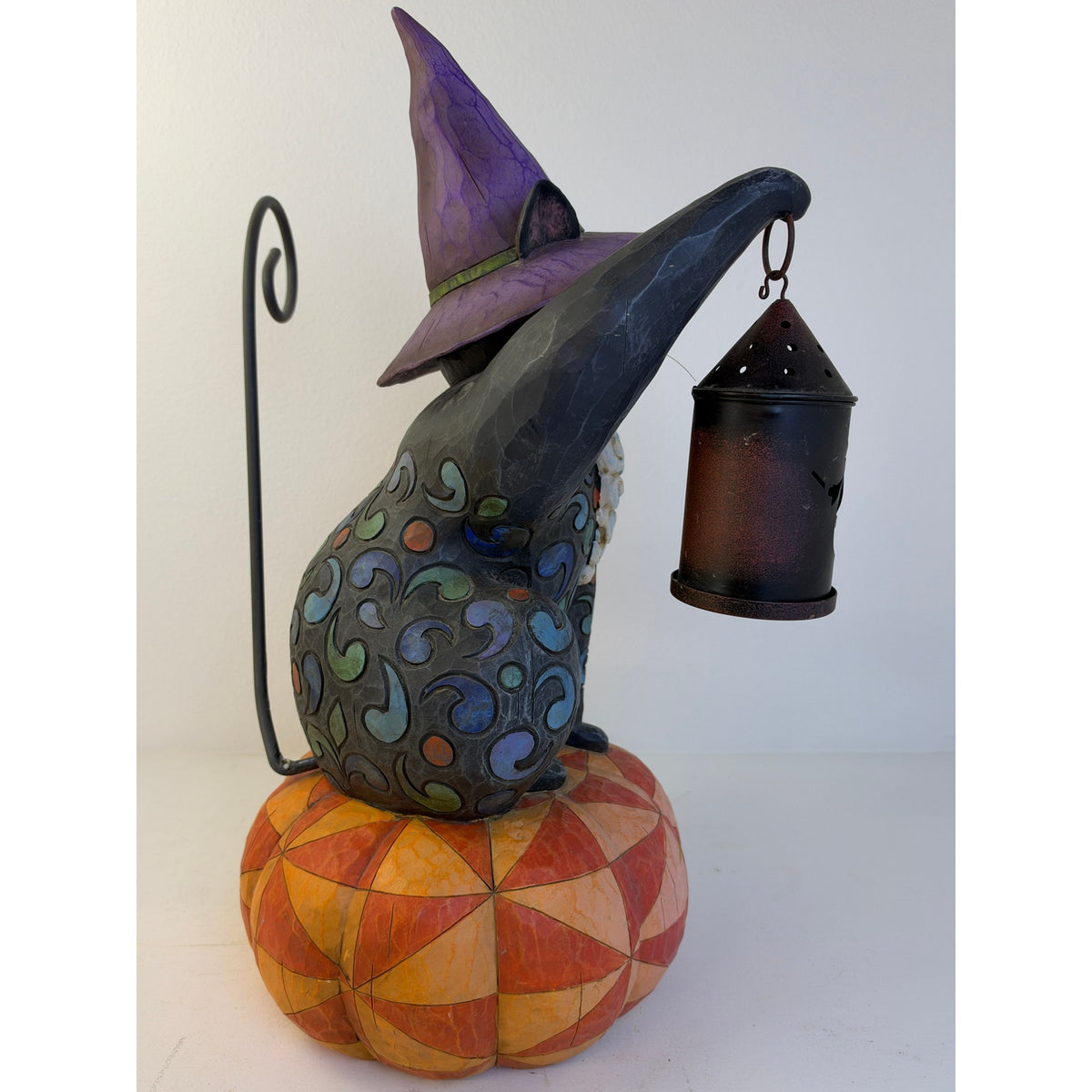 VTG Jim Shore Heartwood Creek On the Night Watch Lighted Halloween Cat Figurine