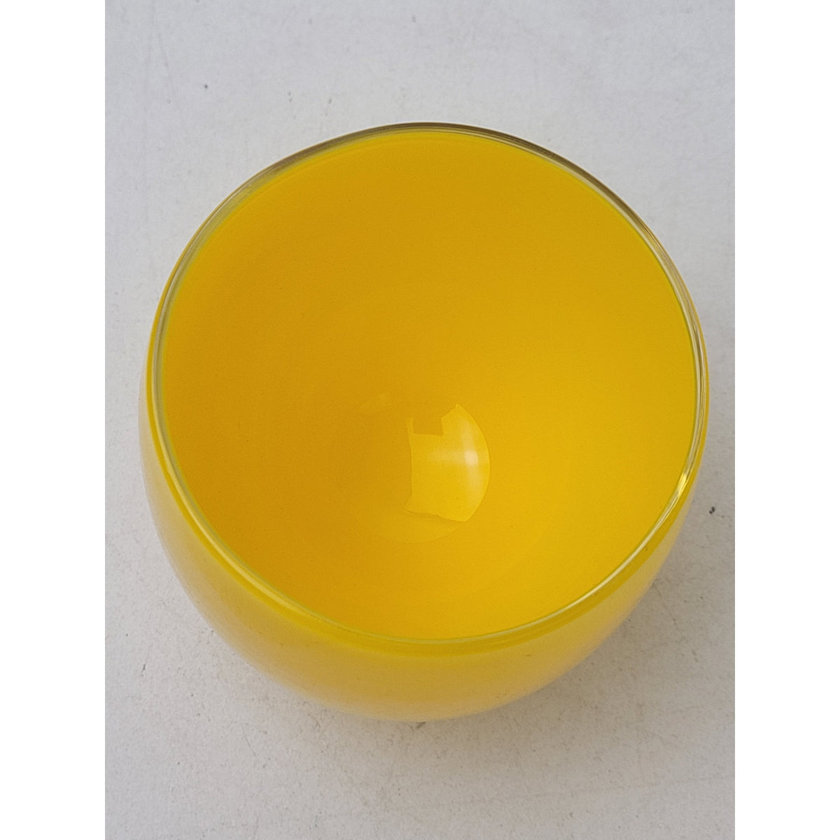 glassybaby "Daffodil" Sunny Yellow Glass Votive Candle Holder w Tag