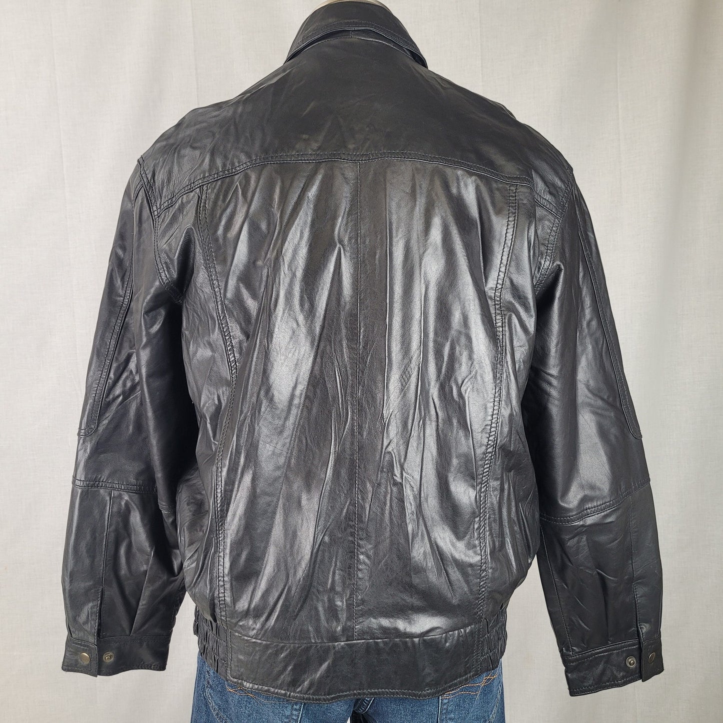 Vintage 80s Scully Leather Bomber Jacket Men's Sz XL