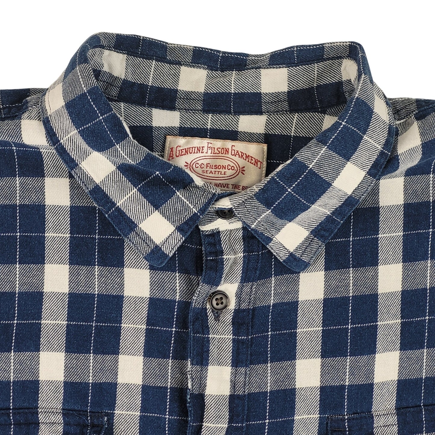 Short Sleeve Alaskan Guide Shirt | Blue & White Plaid | Men's Sz L