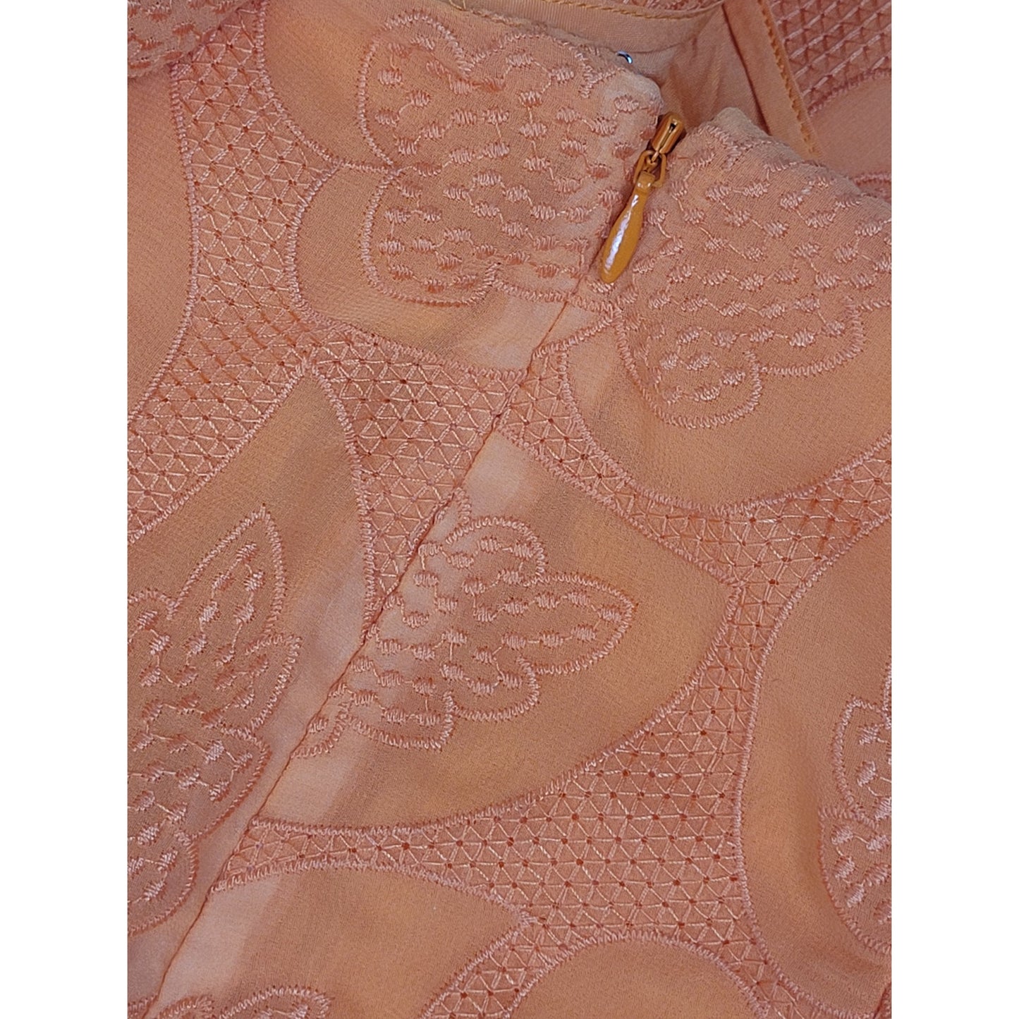 Anthropologie Maeve Slim Ruffle Wrap Skirt Sunset Orange Women's Sz 10