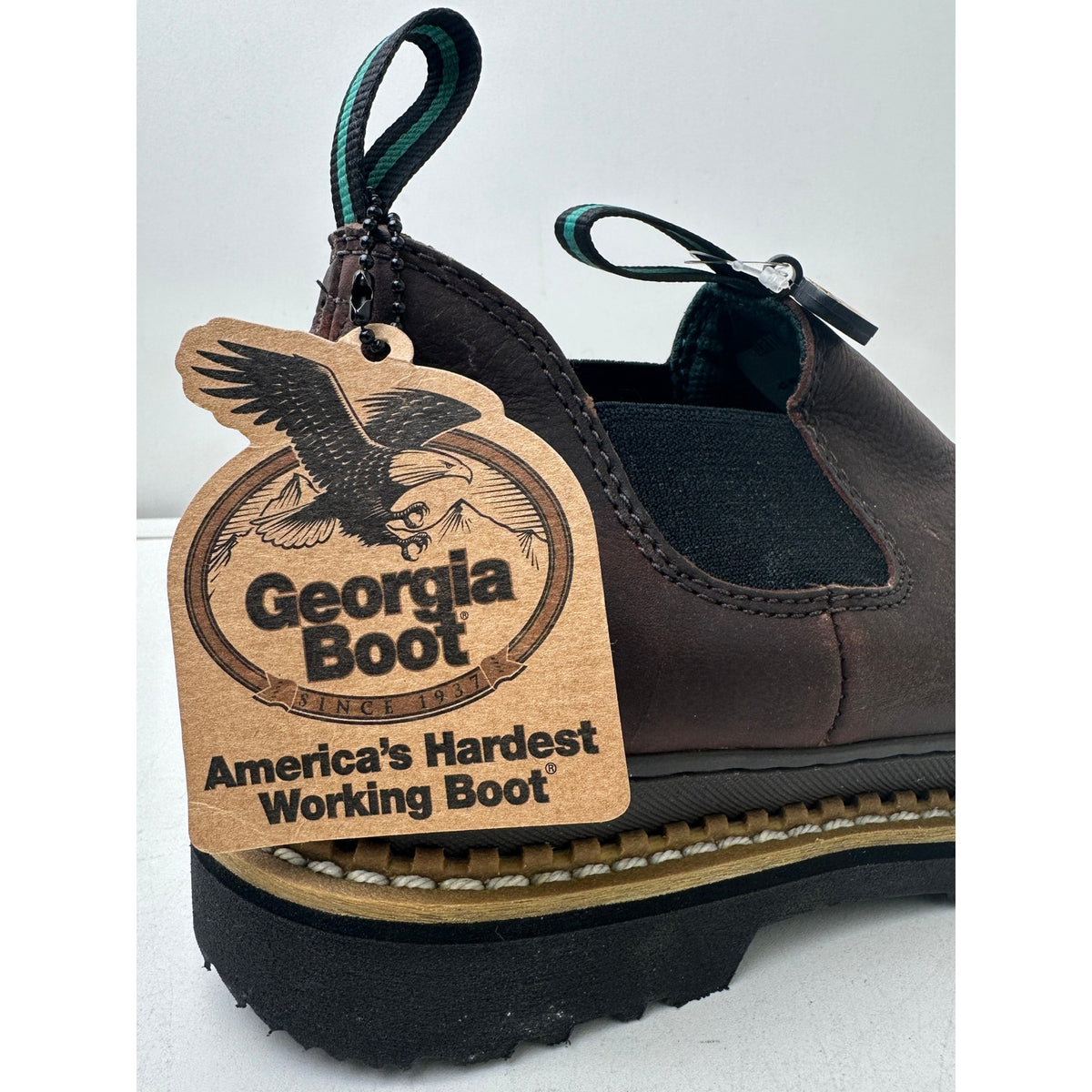 Georgia Boot Georgia Giant Romeo Brown Leather Slip-On Work Shoes Women's Sz 10