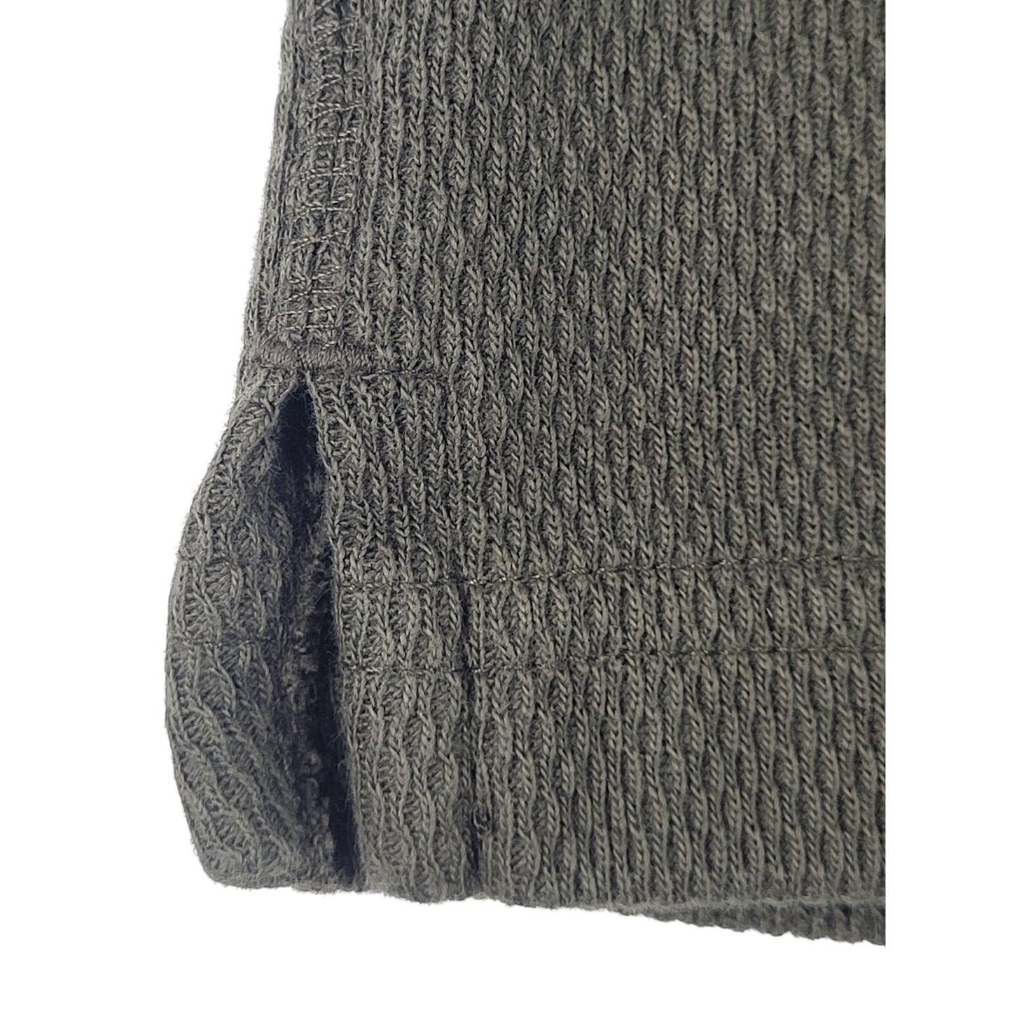 Filson Waffle Knit Thermal Crewneck Shirt Heavy Cotton Olive Men's Sz L