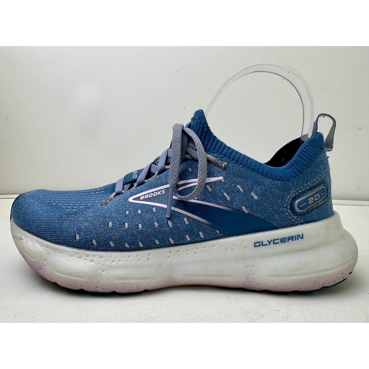 Brooks Glycerine StealthFit 20 Blue/Pastel Lilac Sneakers Women's Sz 7.5