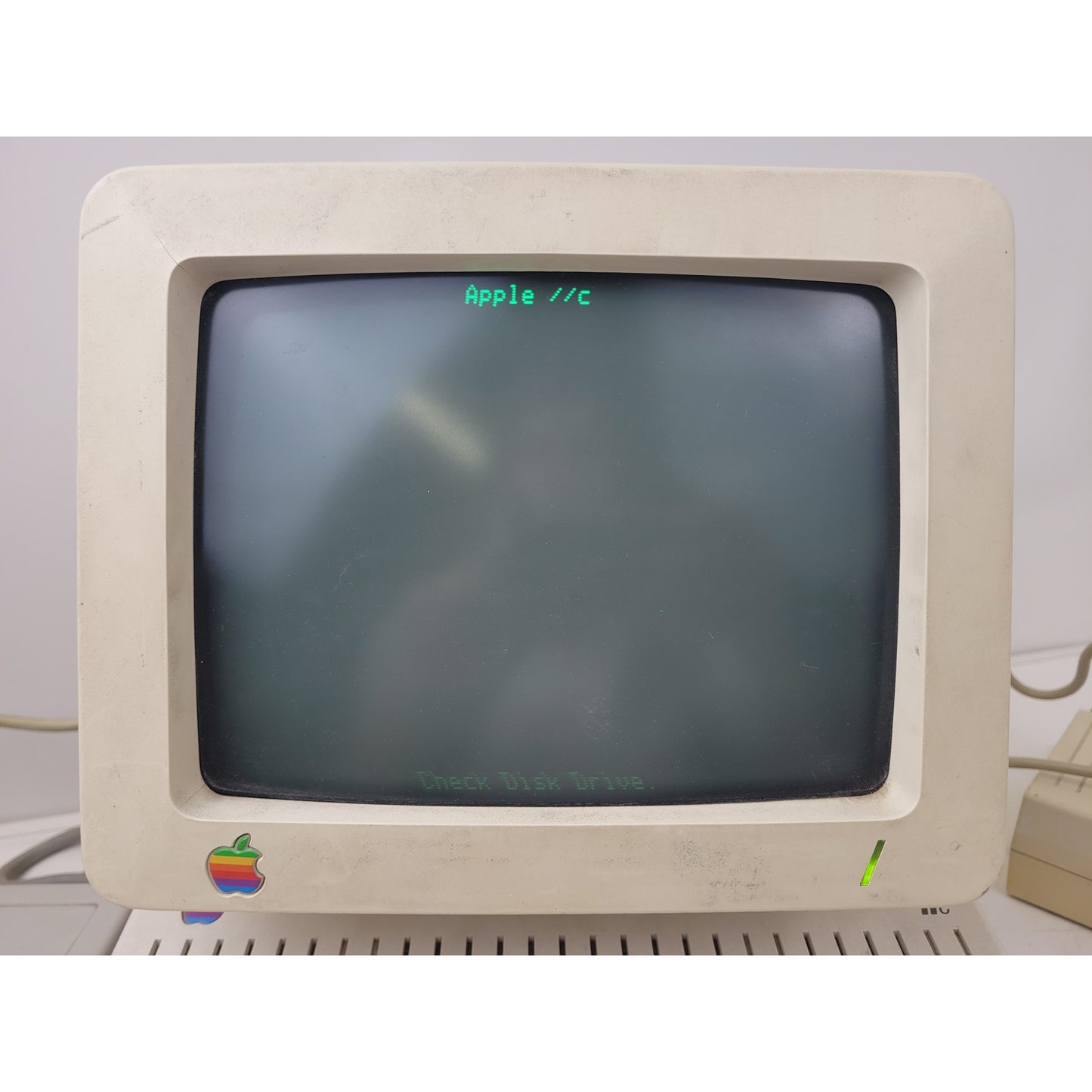 Apple IIc Computer Monitor w Keyboard, Mouse, & External Floppy Drive + Accessories