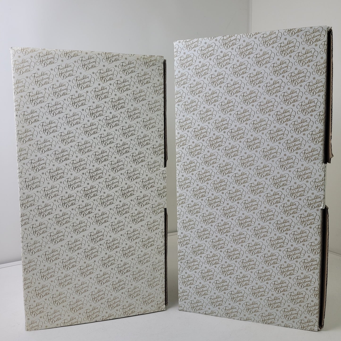 VTG Franklin Mint Heirloom Dolls John & Jackie Kennedy Wedding Porcelain NIB