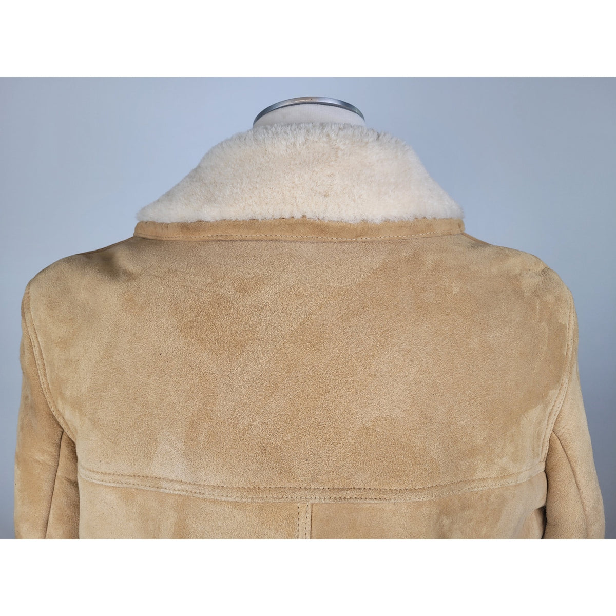 VTG 1970s Knight Tailors Ltd. Light Brown Suede Shearling Coat Men's Sz 46