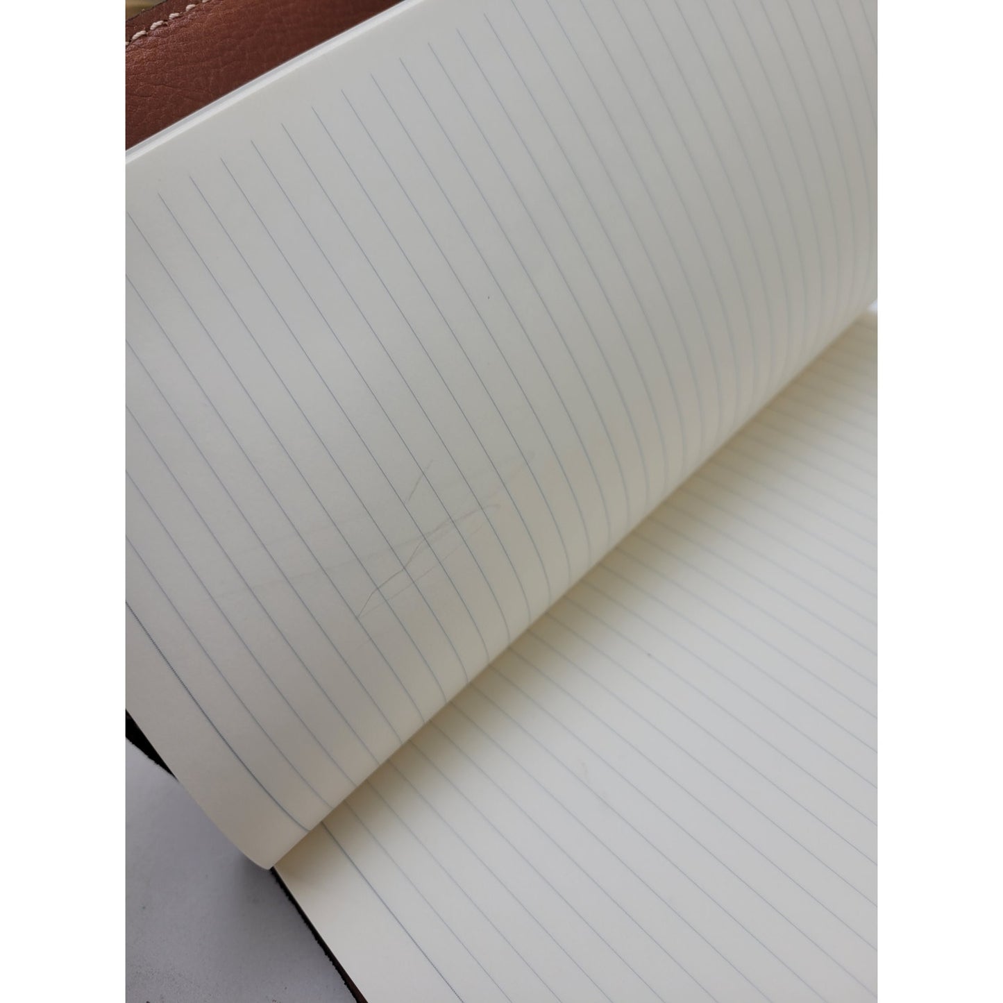 Patricia Nash Tooled Brown Leather Lined Notebook 8 1/2" x 6"