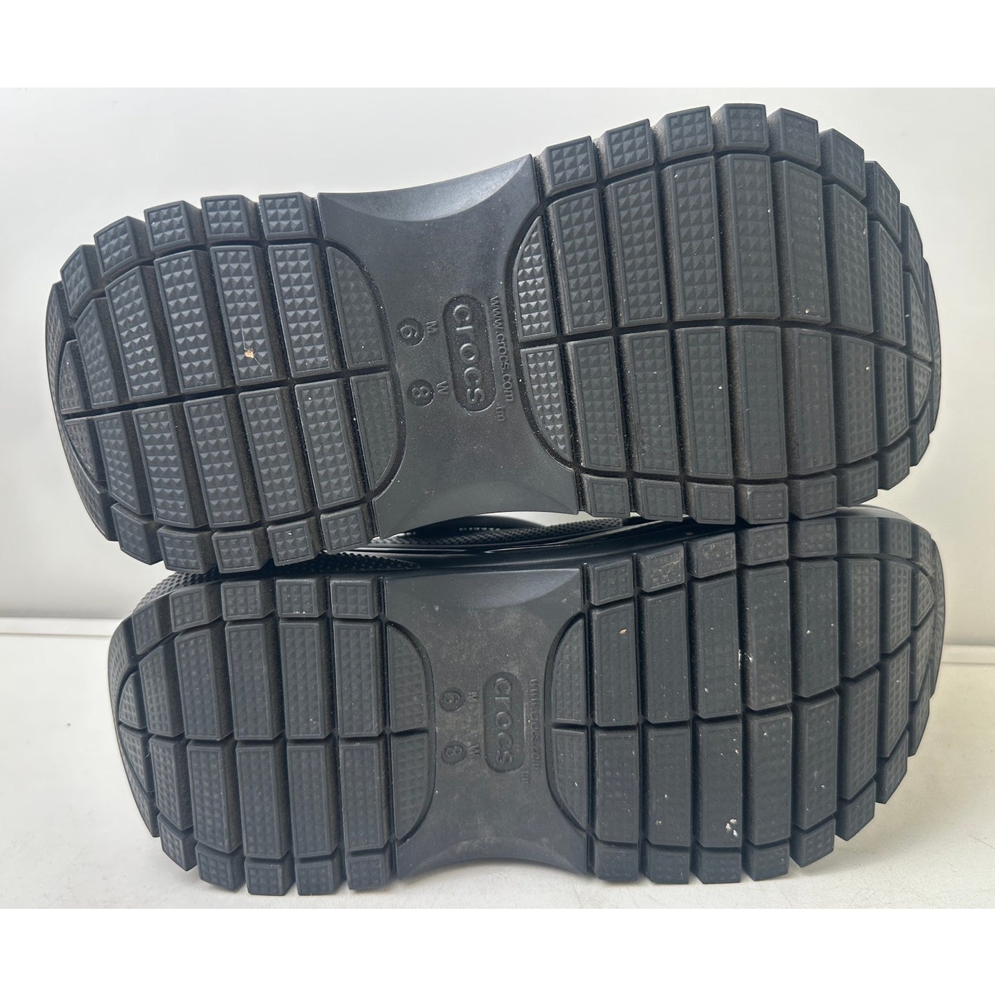 Crocs Classic Mega Crush Black Clogs Women's Sz 8