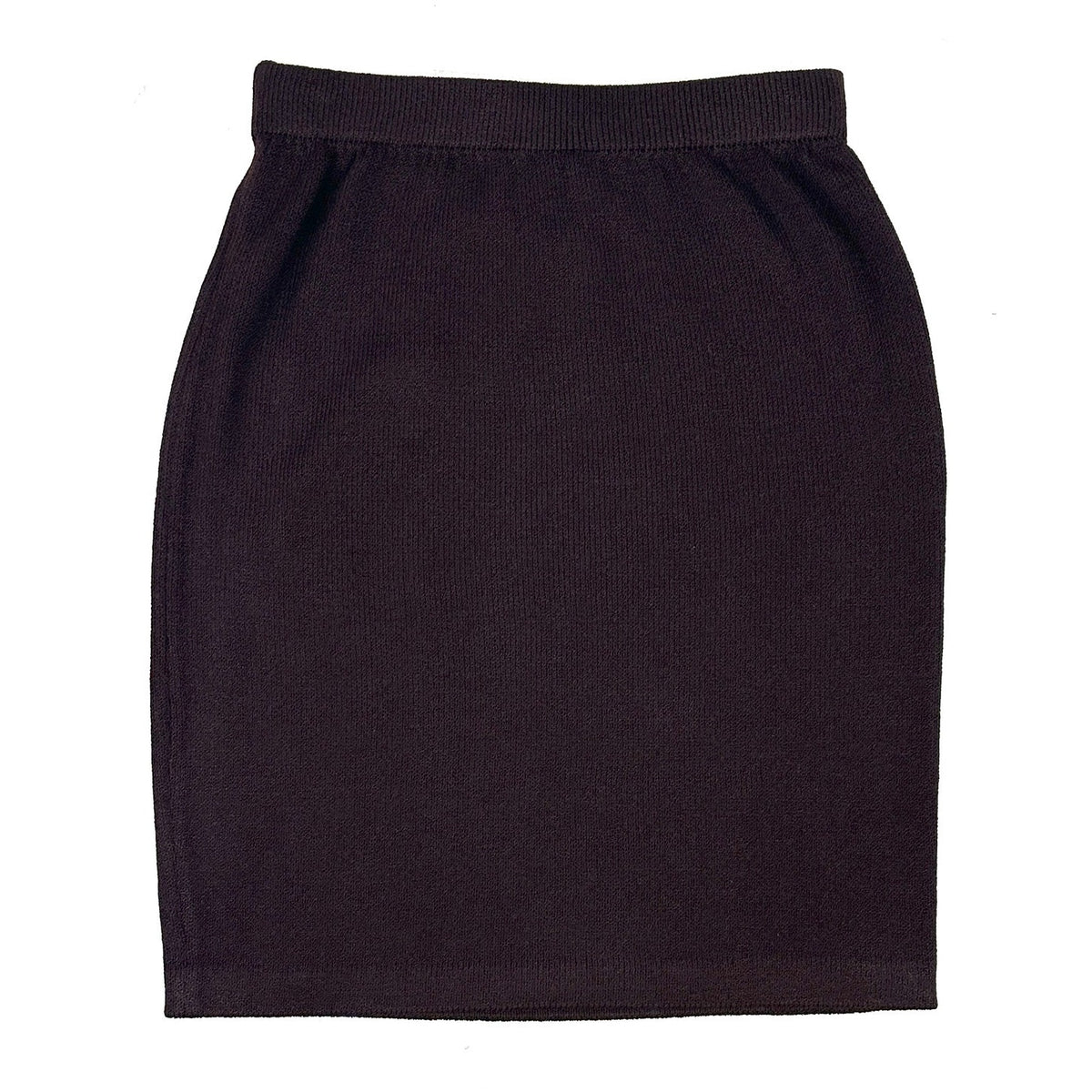 Vintage St. John Collection Chocolate Brown Wool Blend Knit Skirt Sz 2 NWT