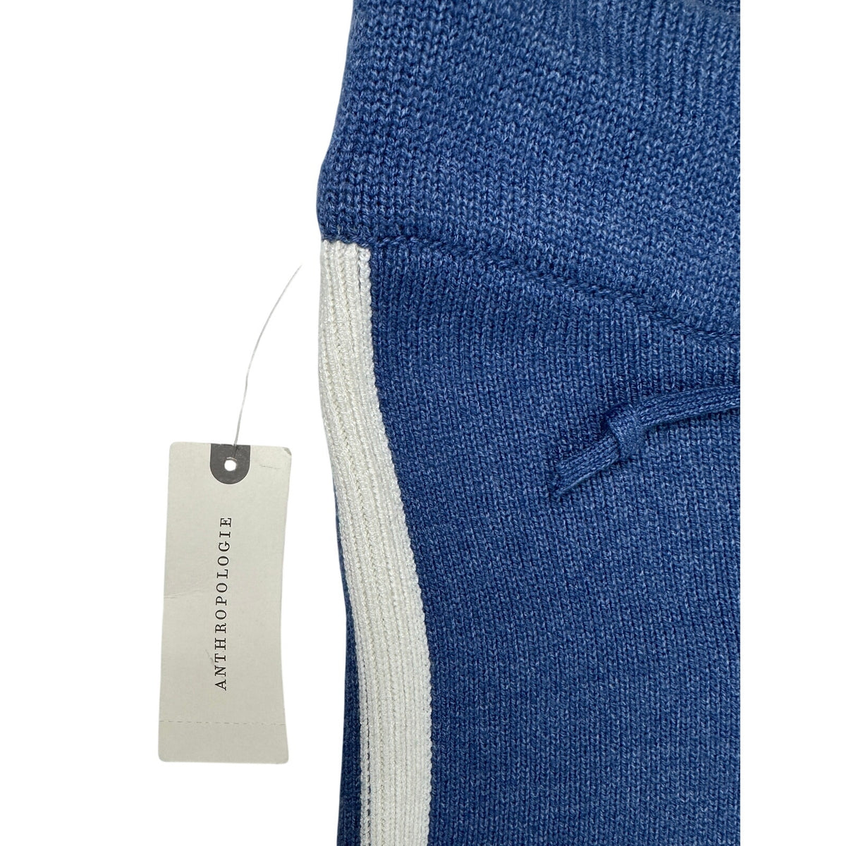 Maeve by Anthropologie Blue Knit Side-Stripe Track Pants Women's Sz S