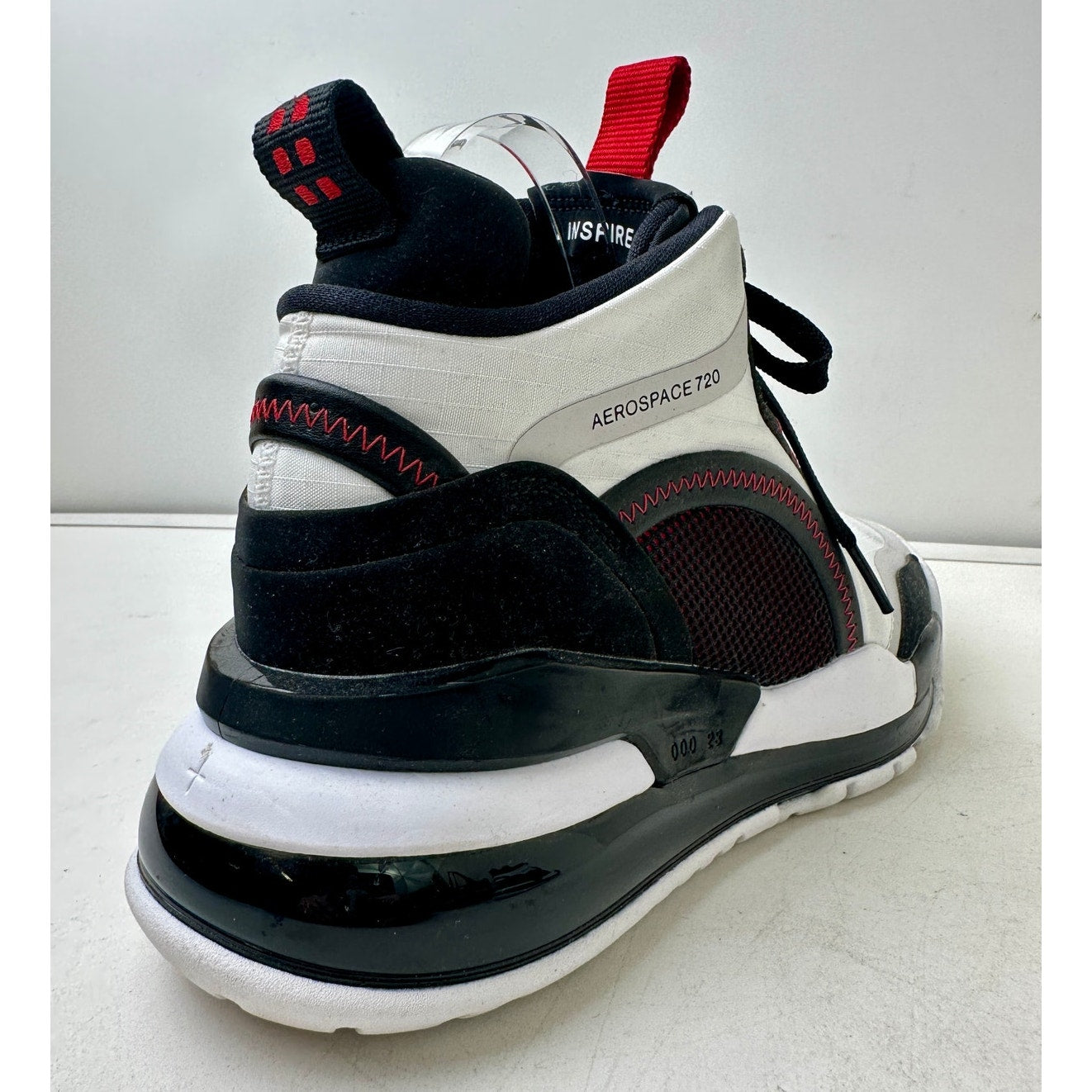 Jordan Aerospace 720 White Black Gym Red Sneakers Men's Sz 8.5