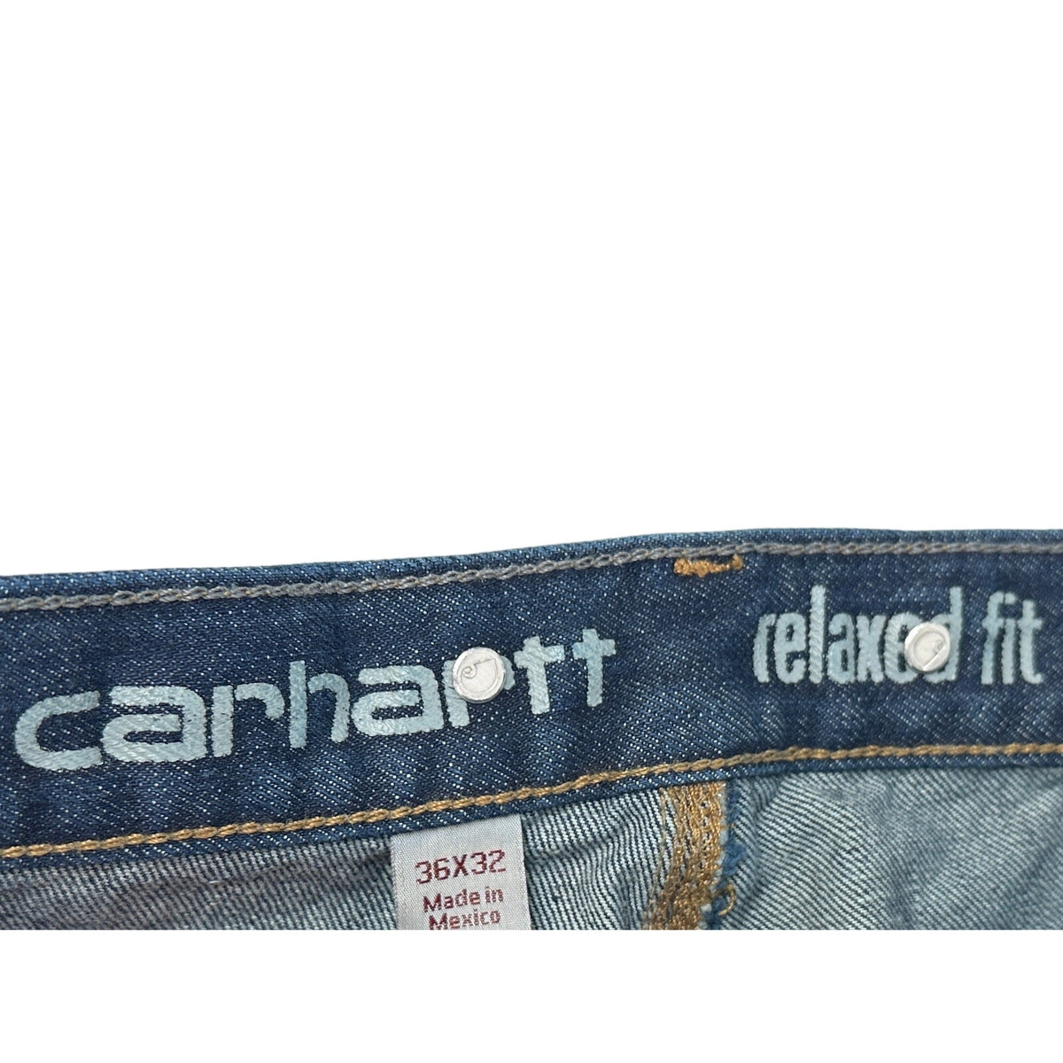 Carhartt Rugged Flex Relaxed Fit Double-Front Denim Logger Jeans Men's Sz 36x32