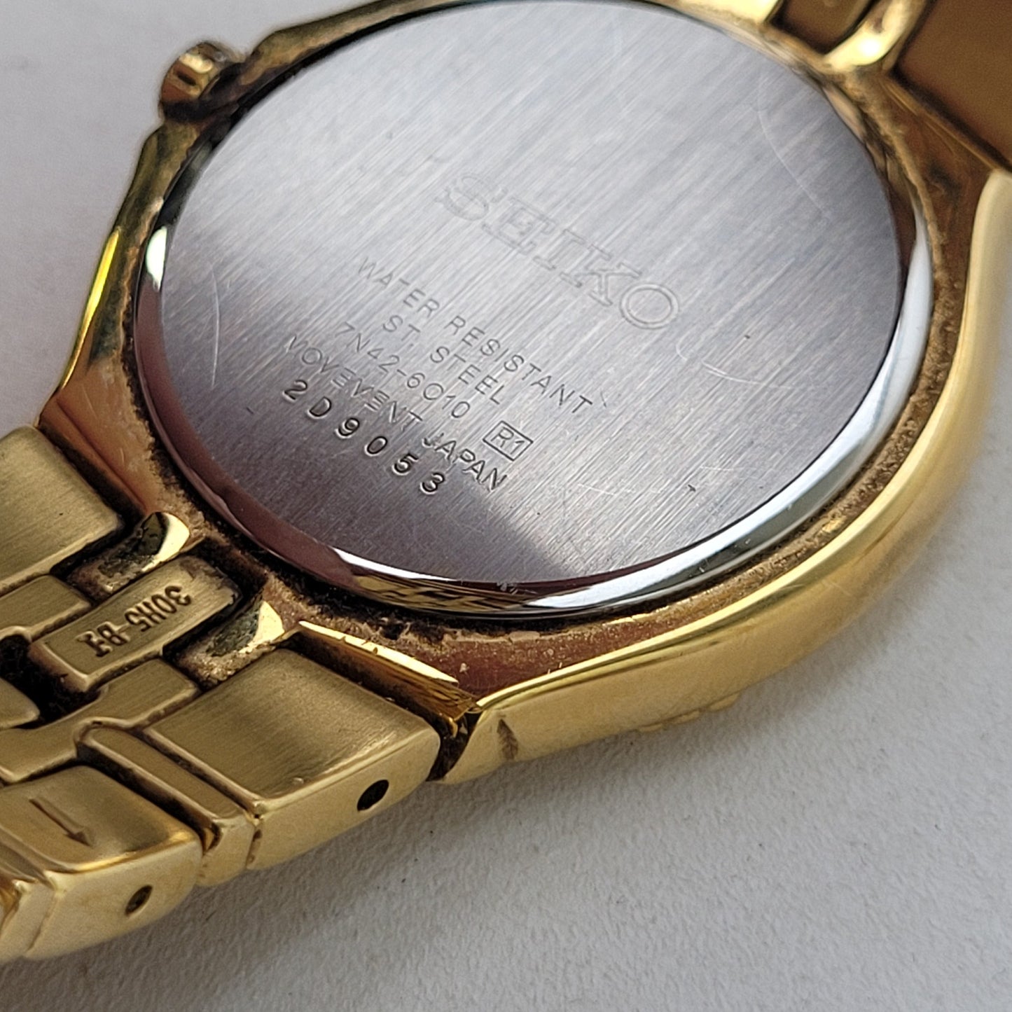 Seiko (7N42-6C10) Stainless Steel Gold-Tone White Dial Men's Watch