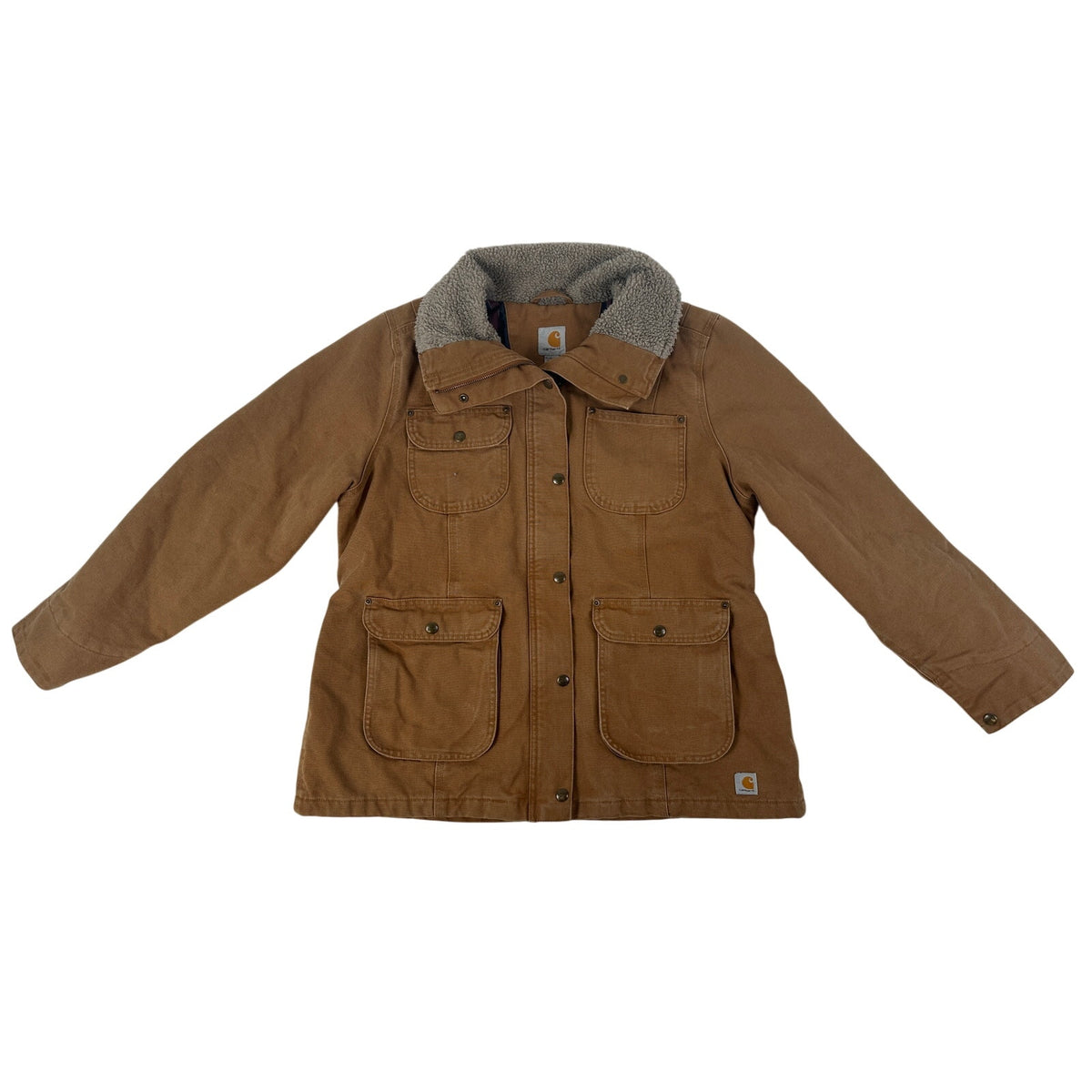 Carhartt Brown Weathered Duck Wesley Coat Women's Sz XL