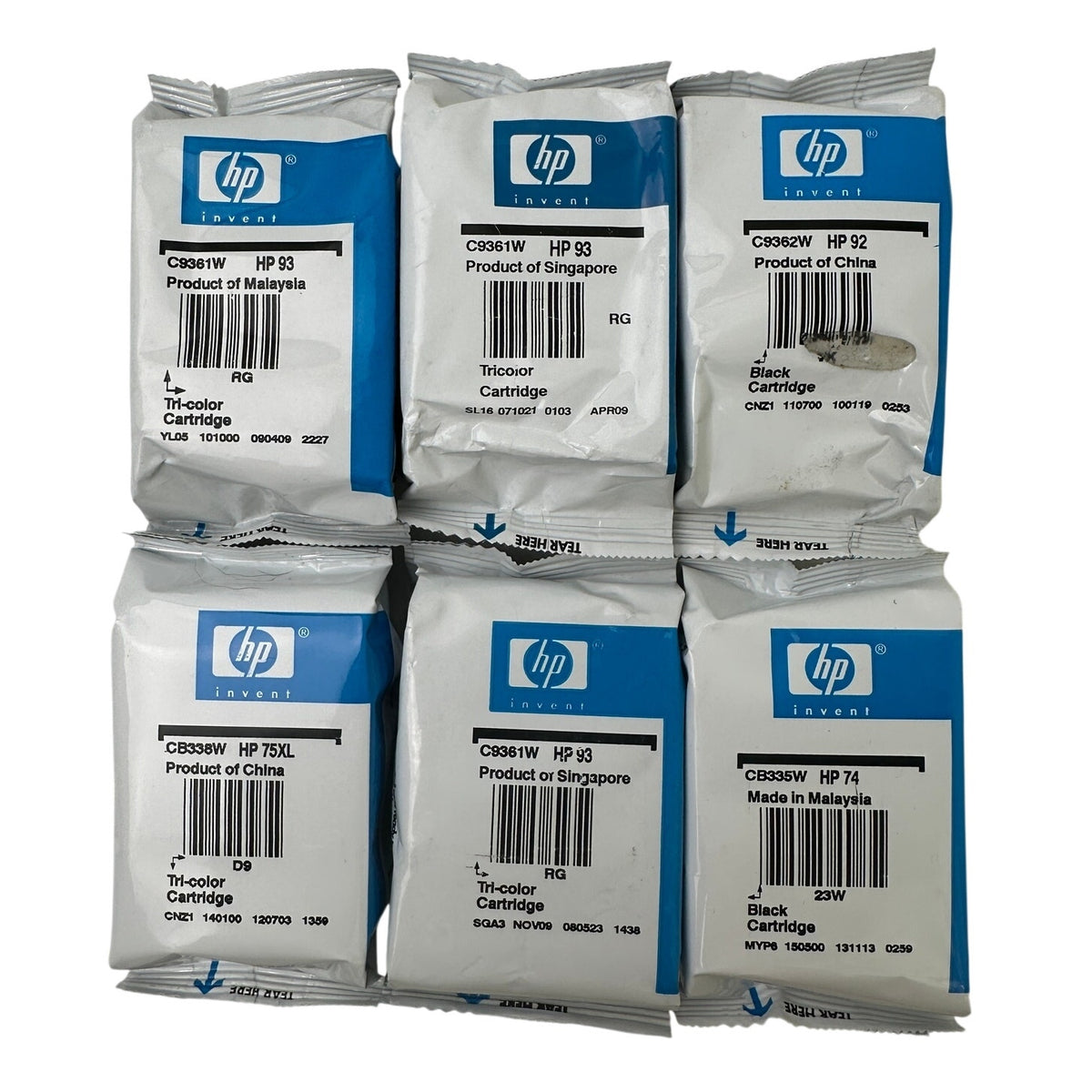 HP Ink Cartridges Mixed Lot - 940XL, 92, 93, 74, 75XL | 11 Total