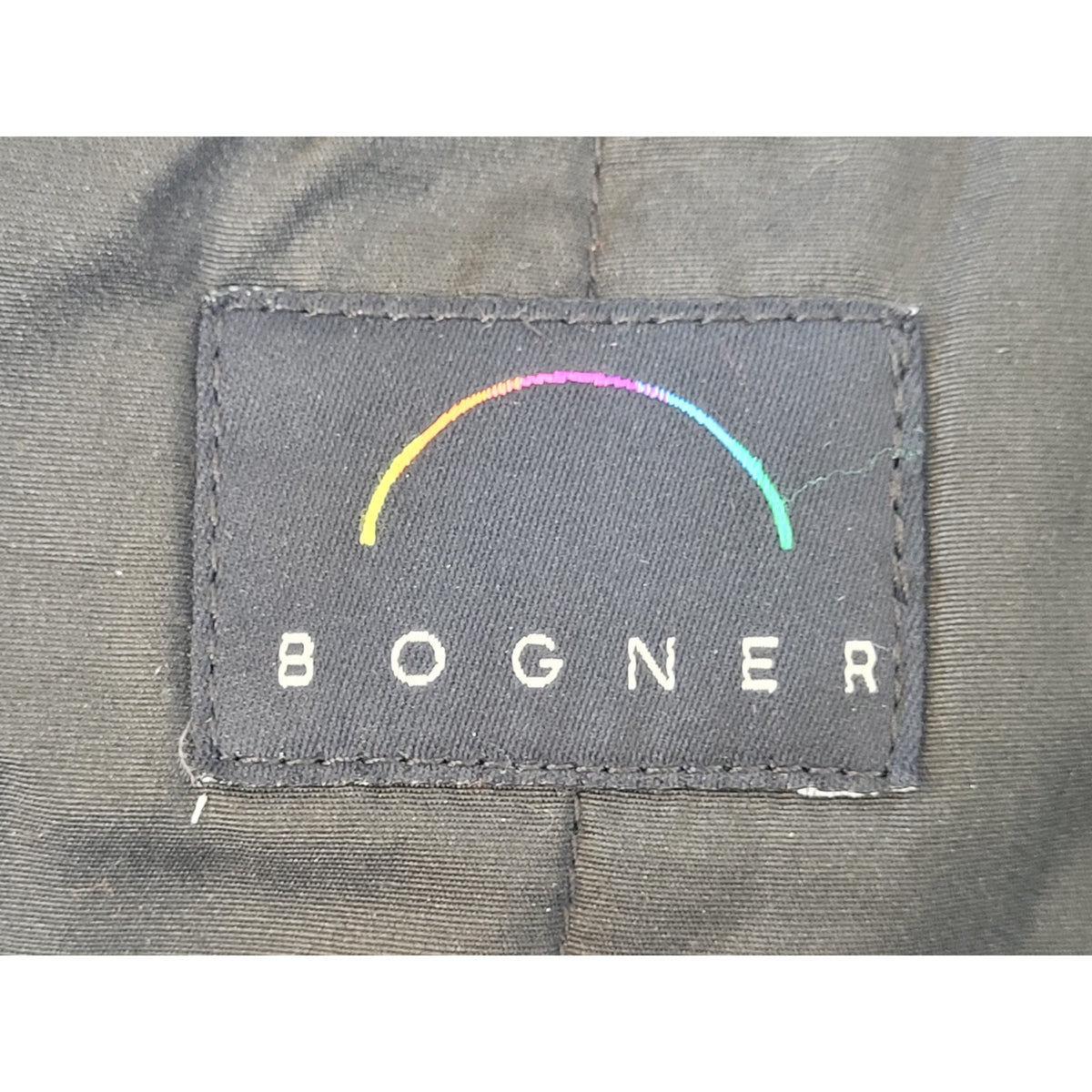 Vintage Bogner Black Ski Parka Coat w Southwestern Embroidery Women's Sz 8 (M)