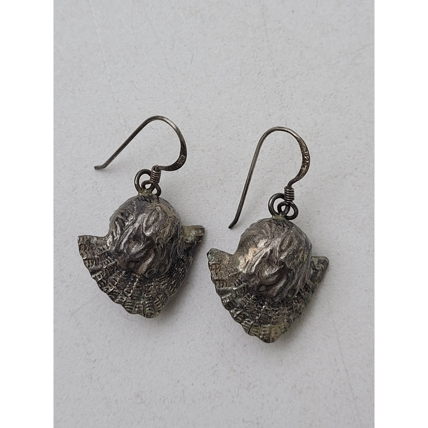 Vintage Sterling Silver Cherub Earrings | 5.26 grams