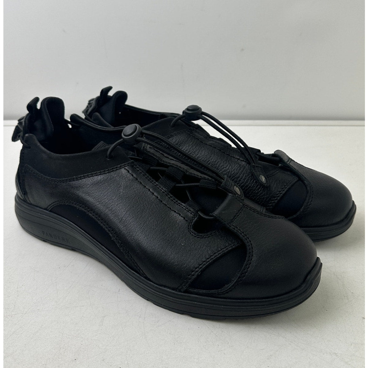 Pandere Bolero Expandable Leather Sneakers Black Men's Sz 12