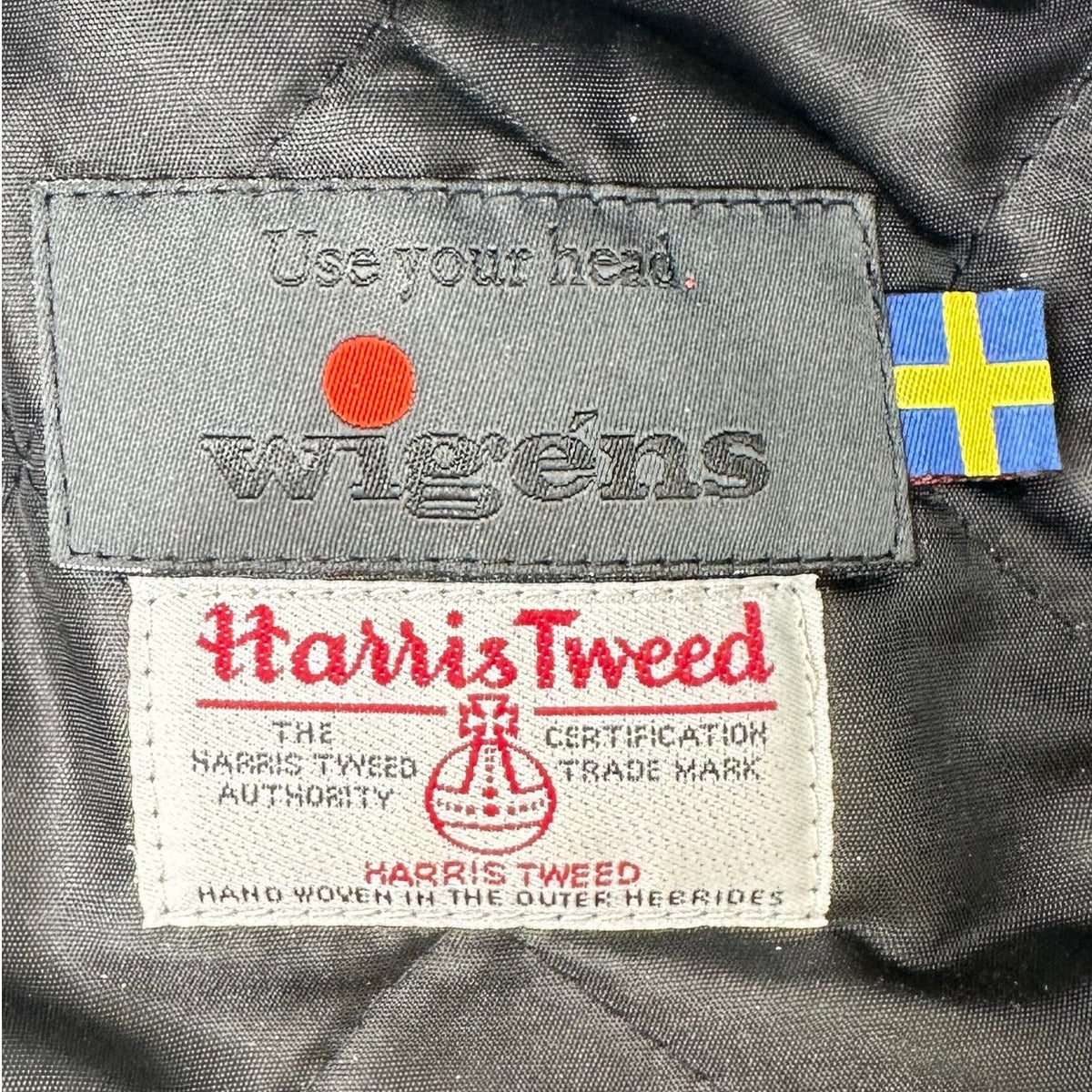 Wigens Harris Gray Tweed Wool Ear Flap Flat Cap (Size 58)