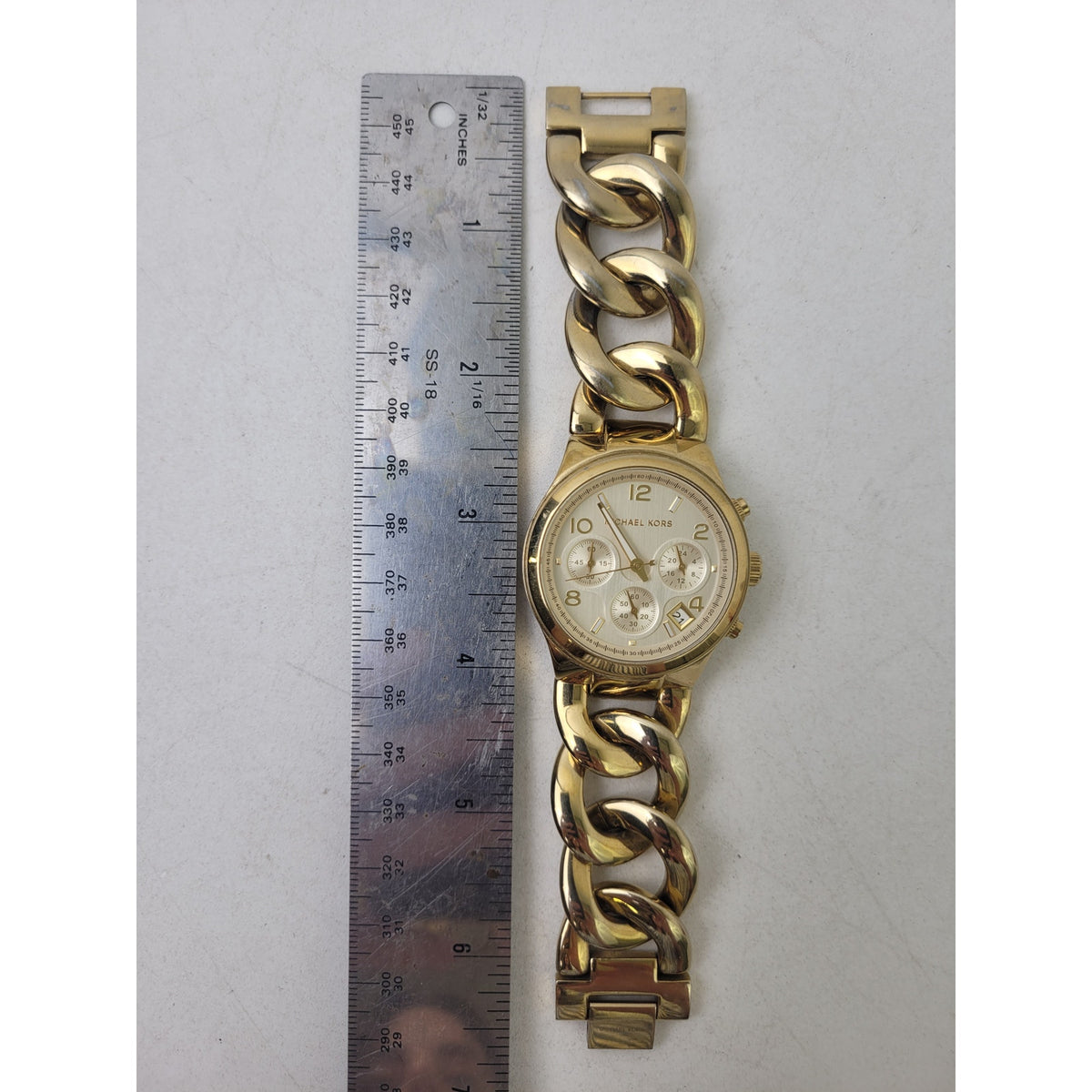 Michael Kors MK3131 Gold-tone Stainless Steel Chucky Chain Link Women's Watch