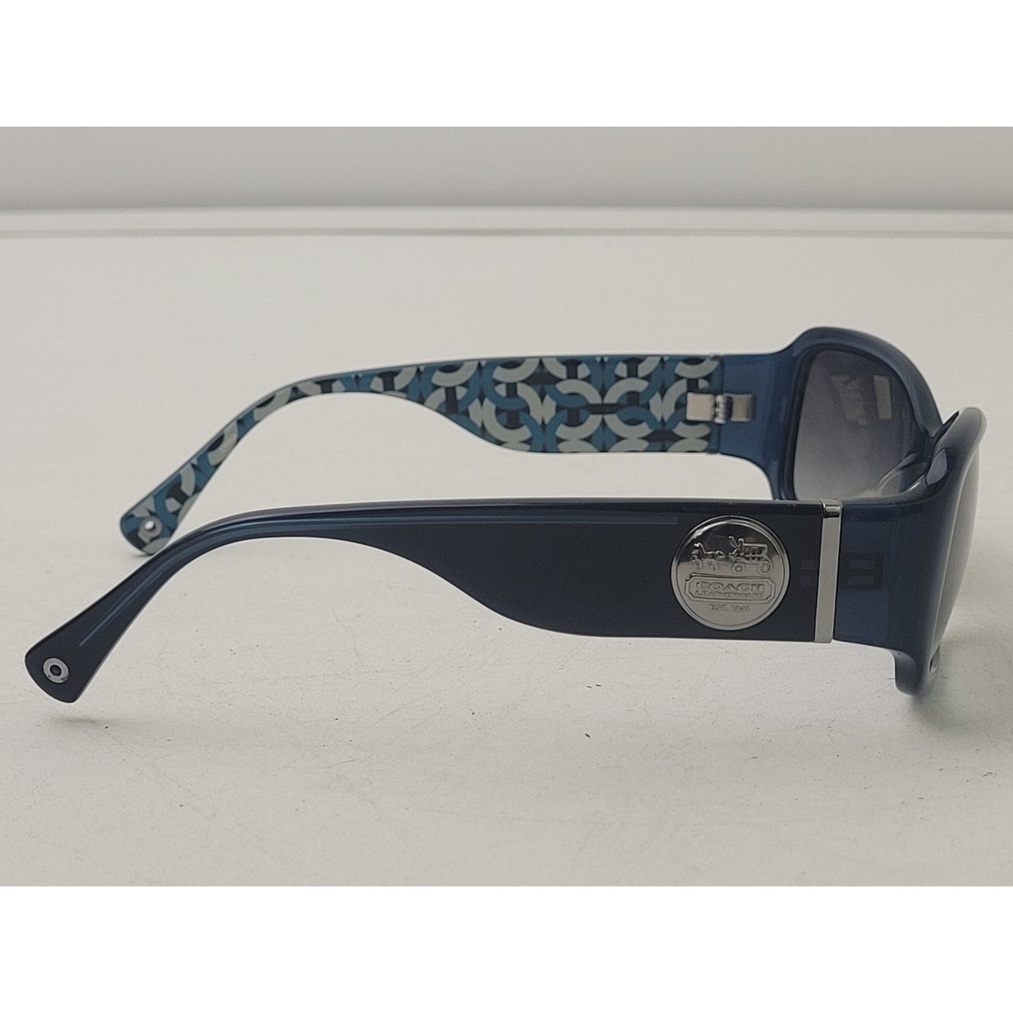Y2K Coach S2009 Blue Logo Sunglasses w Case EUC