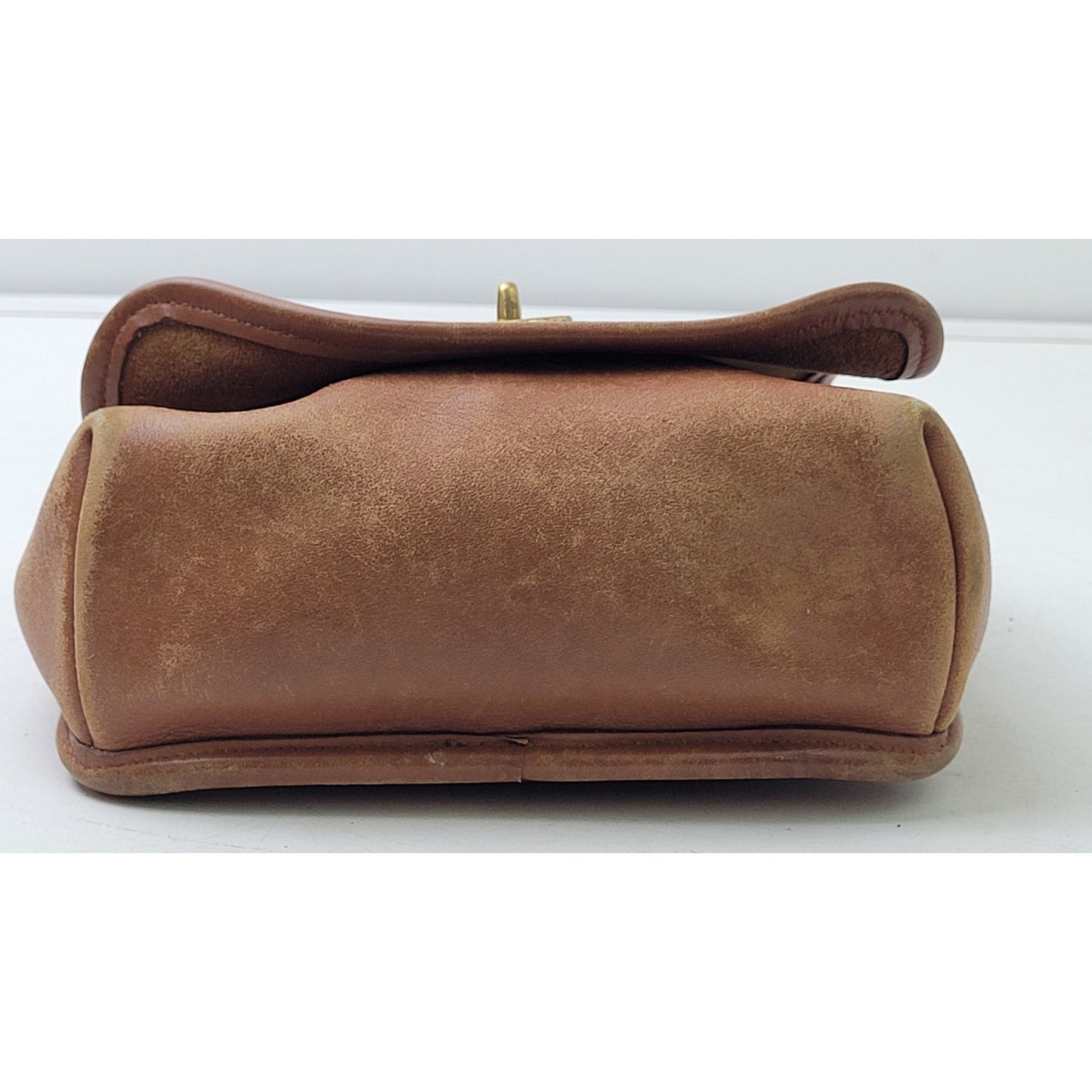 Vintage 90s Coach Companion Flap Crossbody Bag Brown Leather Made in USA