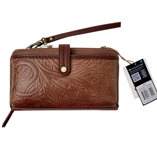 The Sak Iris Leather Crossbody Wristlet Smartphone Wallet NWT Retail $99