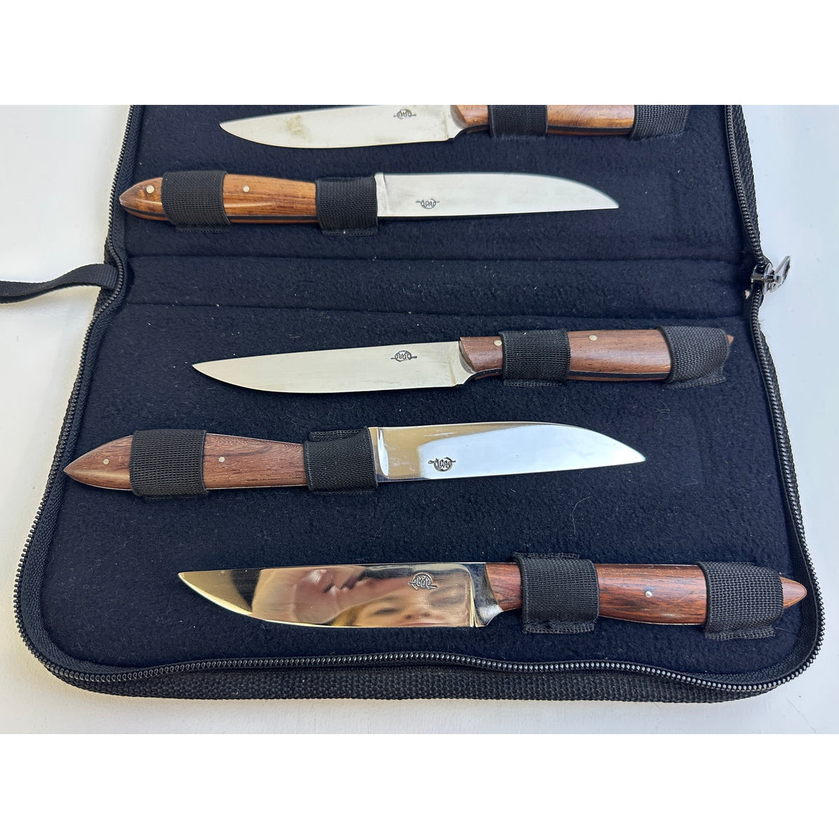 Citadel Handcrafted 6-Piece Steak Knife Set with Zippered Travel Case