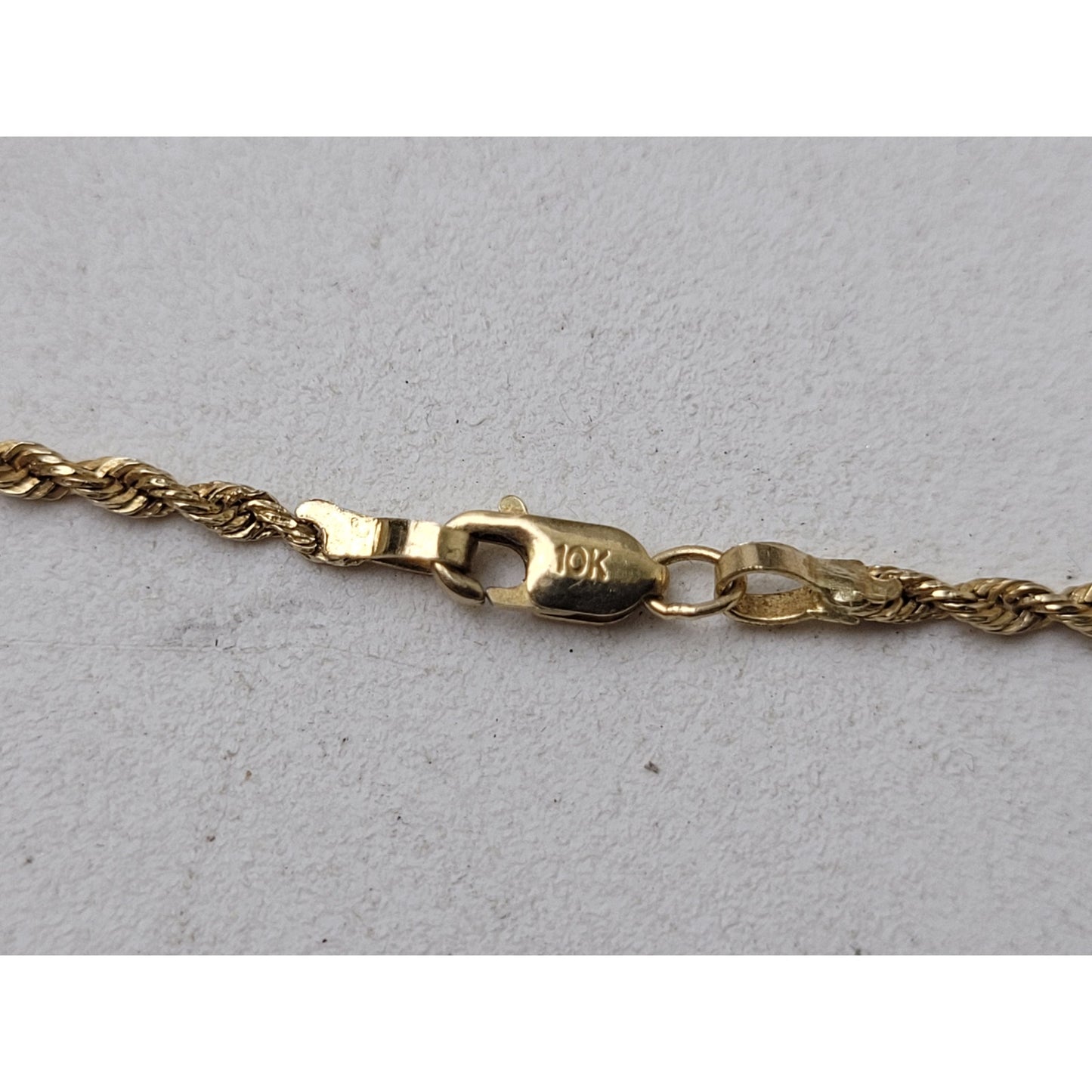 10K Yellow Gold Rope Chain & Attached Heart Pendant | 18" Long | 2.59 Grams