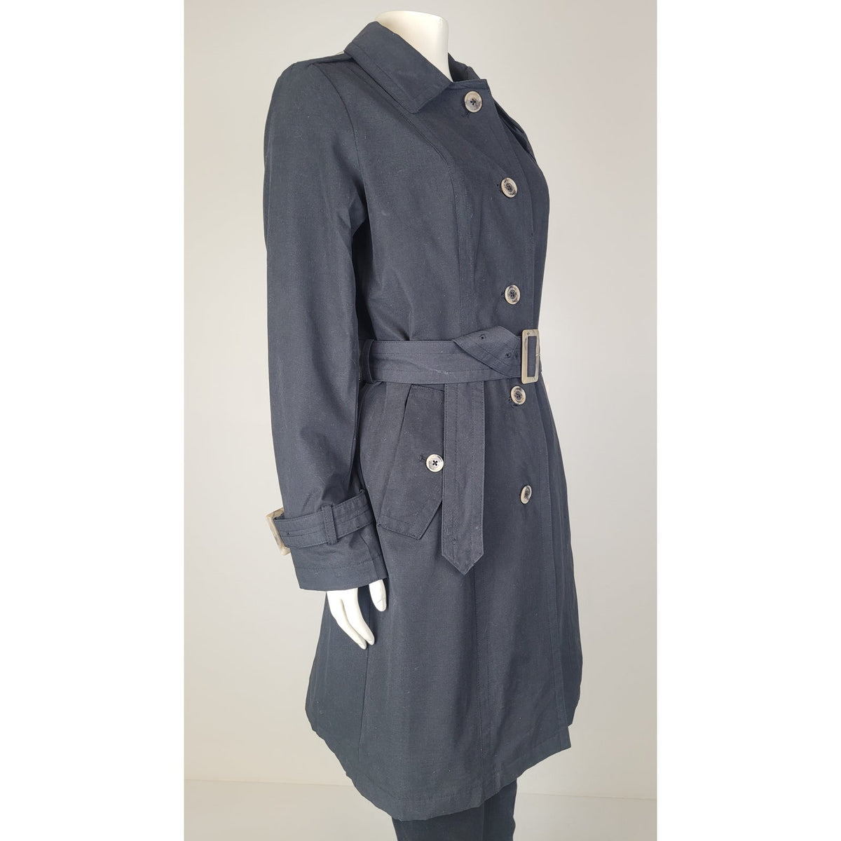 Pendleton Ladies' Waterproof Trench Coat Black Plaid-Lined Sz XS