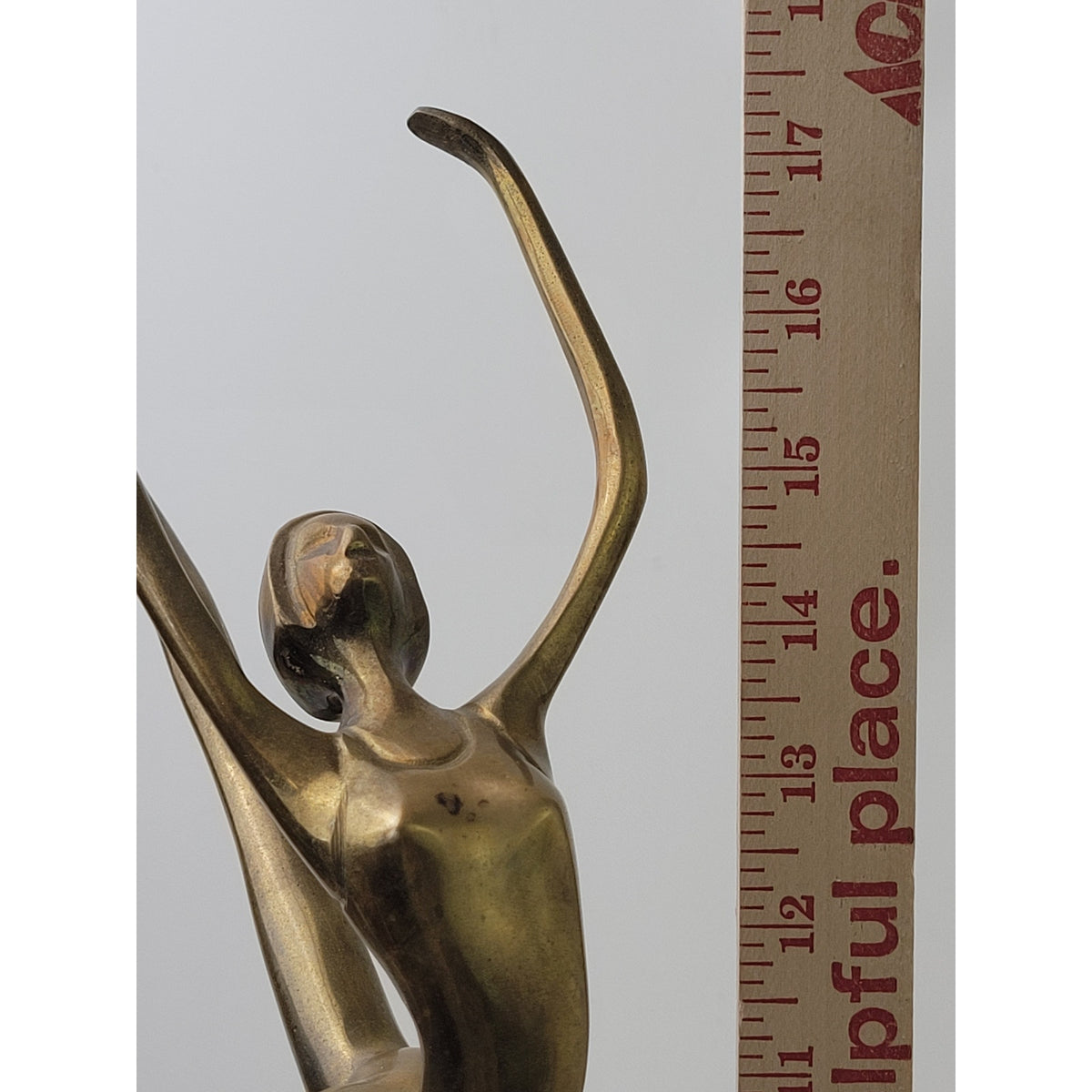 VTG Mid-Century Modern Brass Ballerina Figurine Sculpture | 17.5" Tall