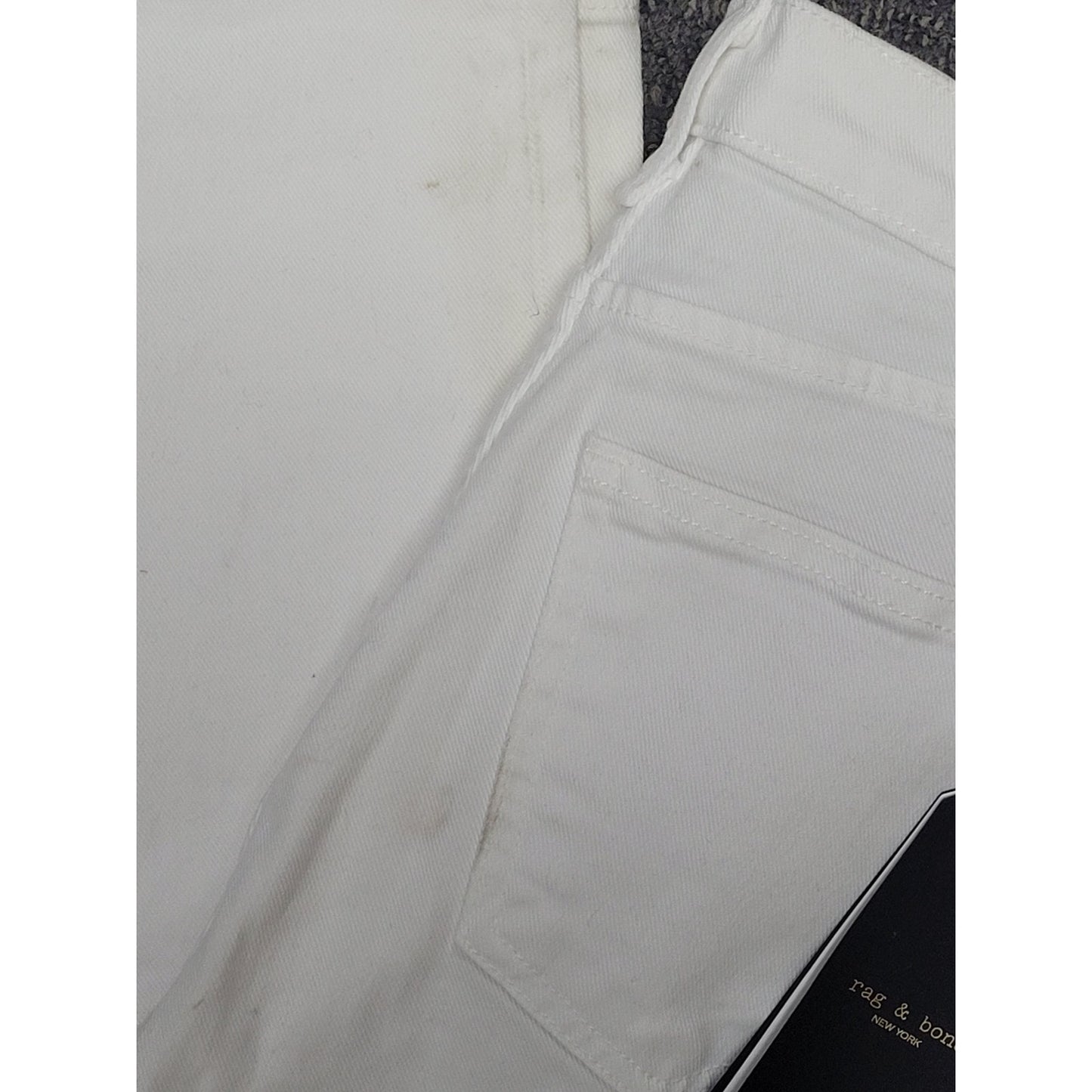 Rag & Bone White Cigarette Pants High Rise Women's Sz 25 NWT MSRP: $225
