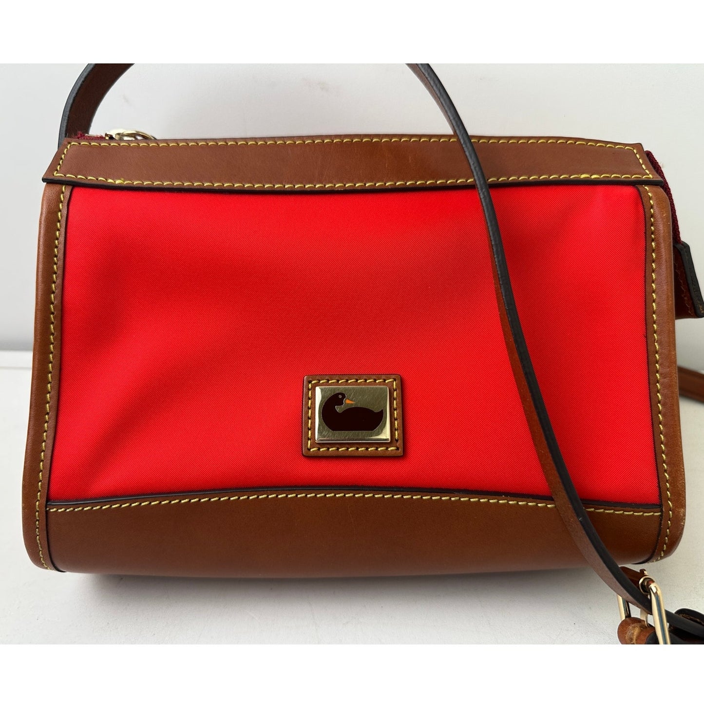 Dooney & Bourke Red Nylon Wayfarer Zip Crossbody Bag