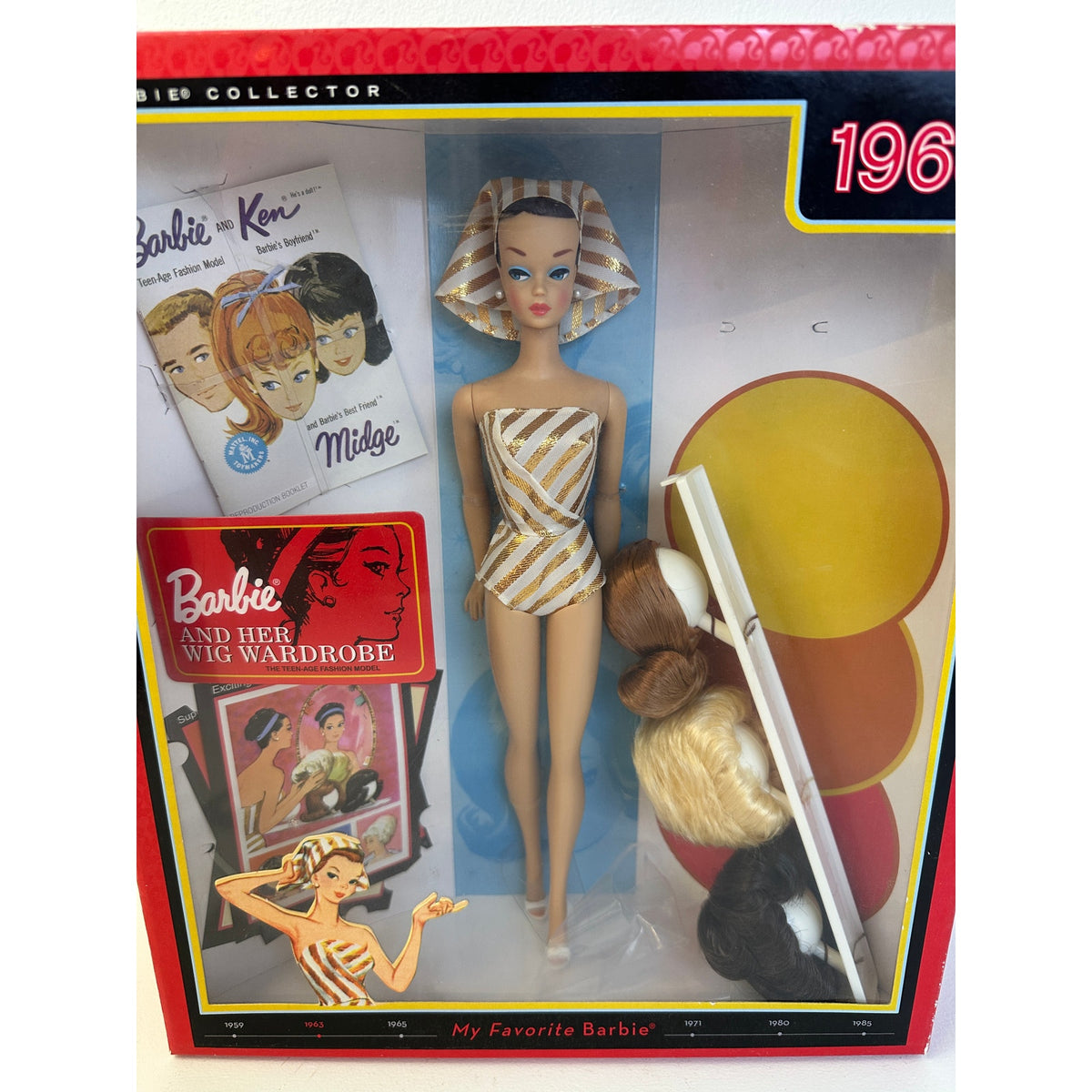 2009 Mattel My Favorite Barbie 1963 Fashion Queen Wig Wardrobe