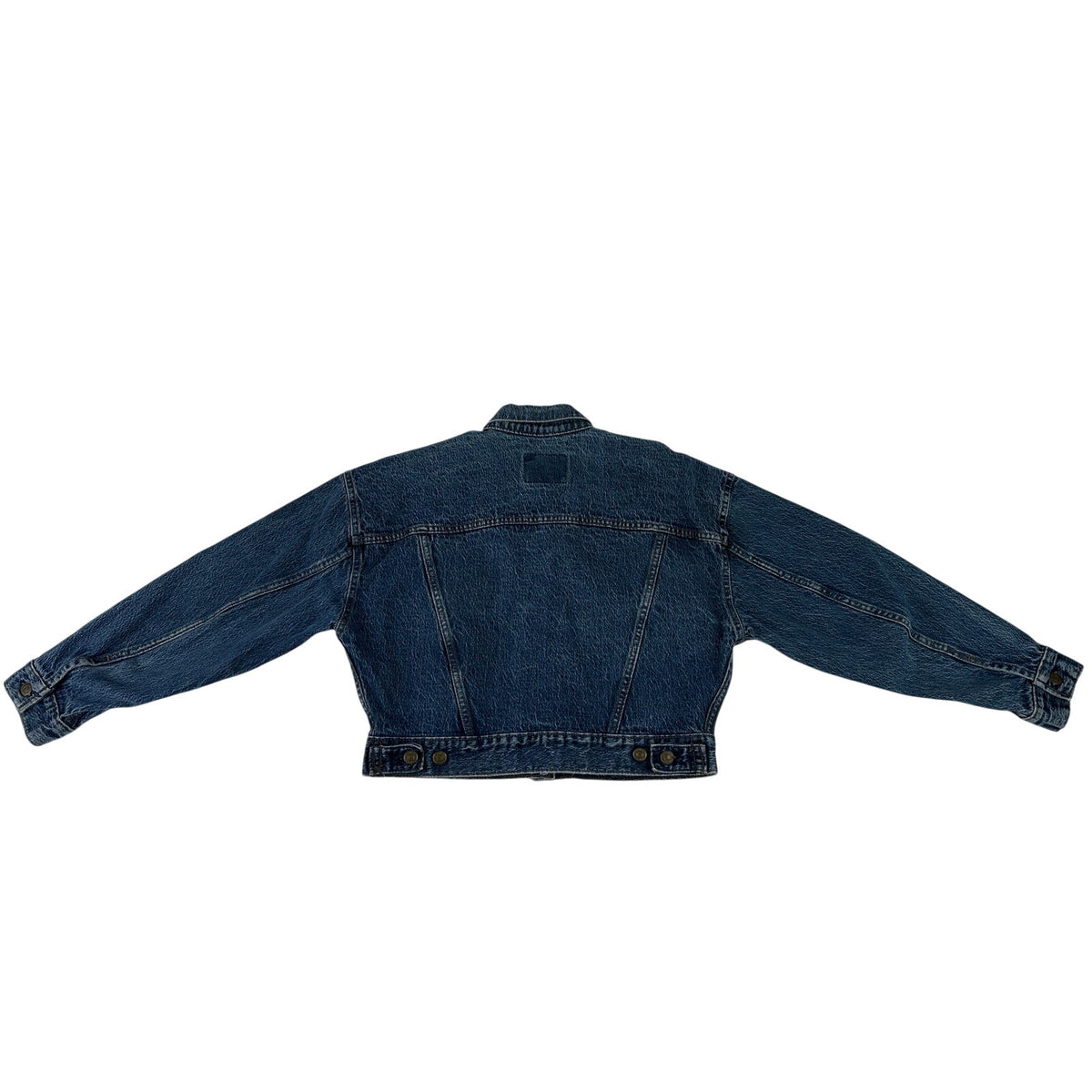 Vintage Levi's Orange Tab Cropped Medium Wash Denim Trucker Jacket Women's Sz L