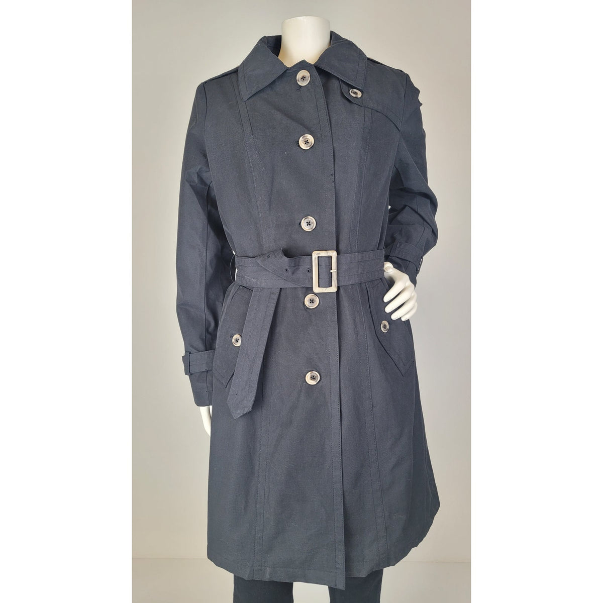 Pendleton Ladies' Waterproof Trench Coat Black Plaid-Lined Sz XS