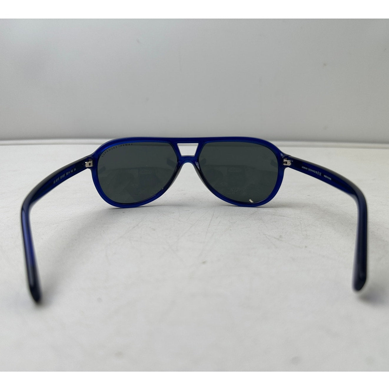 Armani Exchange AX 4011 Blue Transparent Aviator Men's Sunglasses