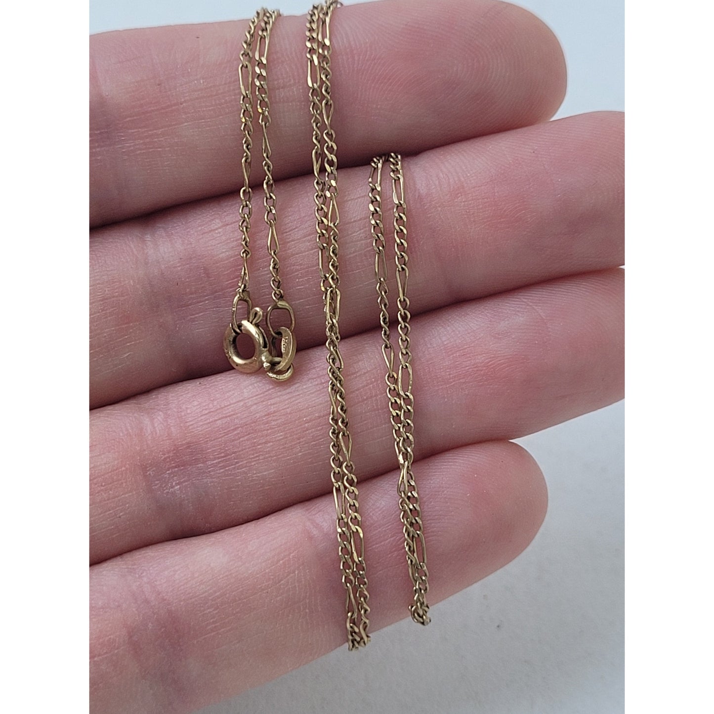 14K Yellow Gold Figaro Chain 21" | 2 Grams | Made in Italy