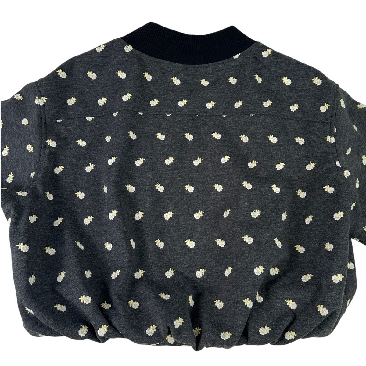 Anthropologie Maeve Embroidered Plush Bubble Coat Women's Sz M