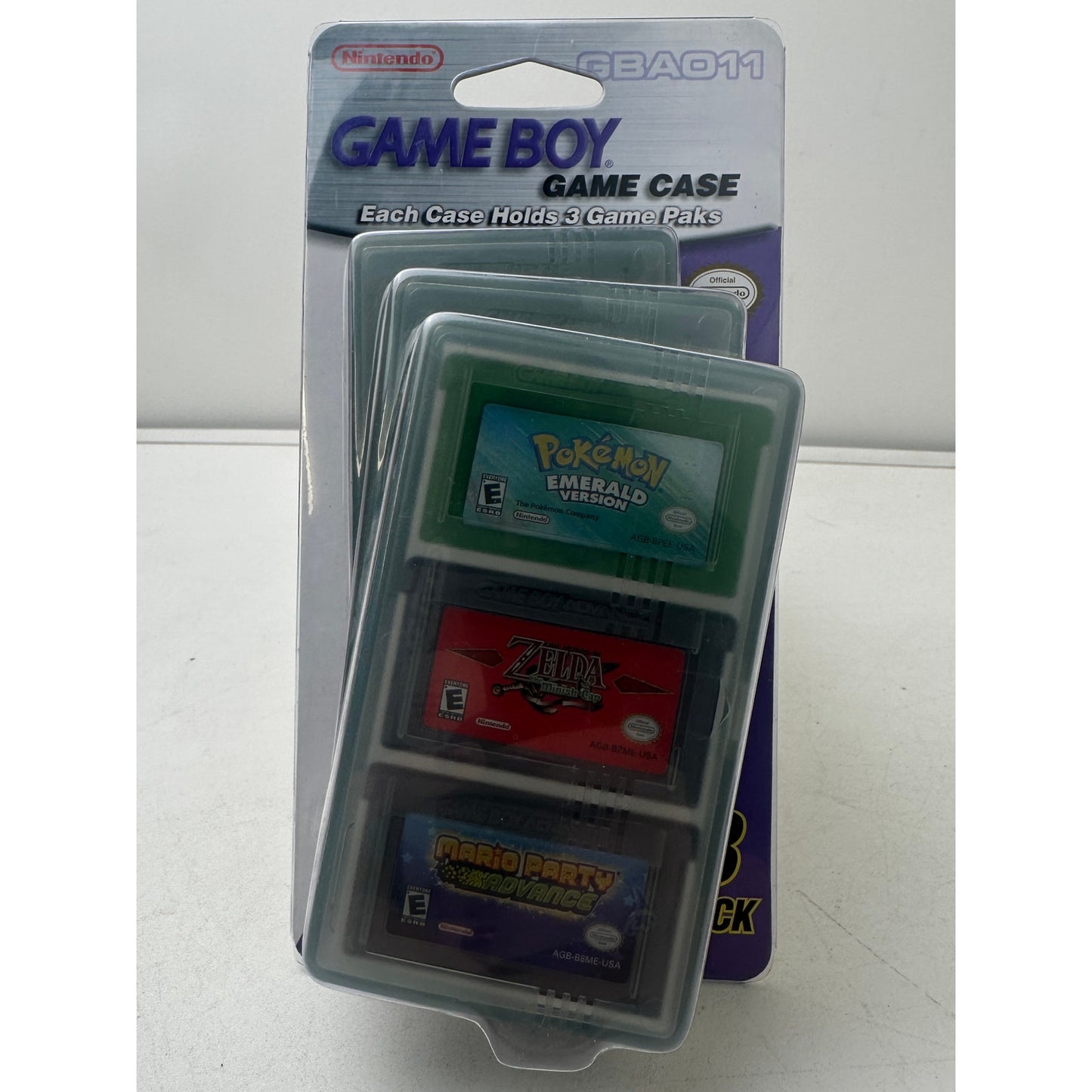 Official Nintendo Game Boy Advance Game Case 3-pack Sealed